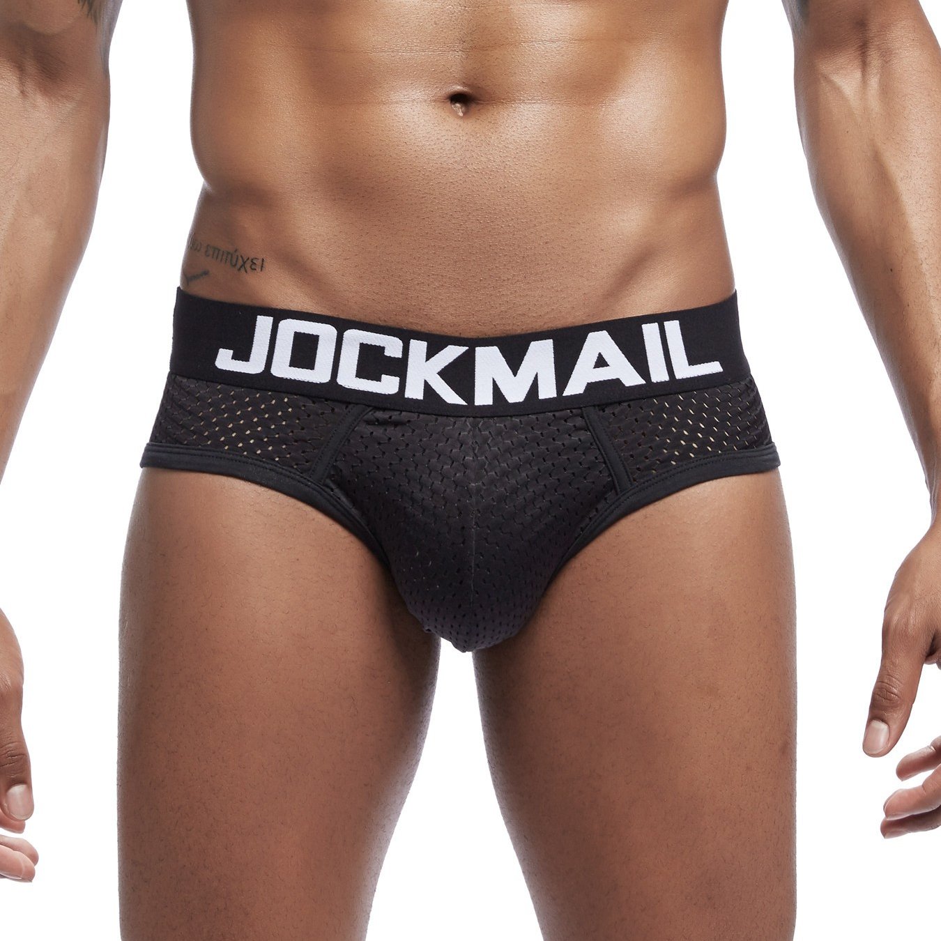 Image of Jockmail Men's Breathable Mesh Underwear Belt Loop Low-rise Boxer Briefs - Non- Suitable For Everyday Casual Wear, Triangular Fit With Mesh Panel & Belt, Hand Washable Underpants For