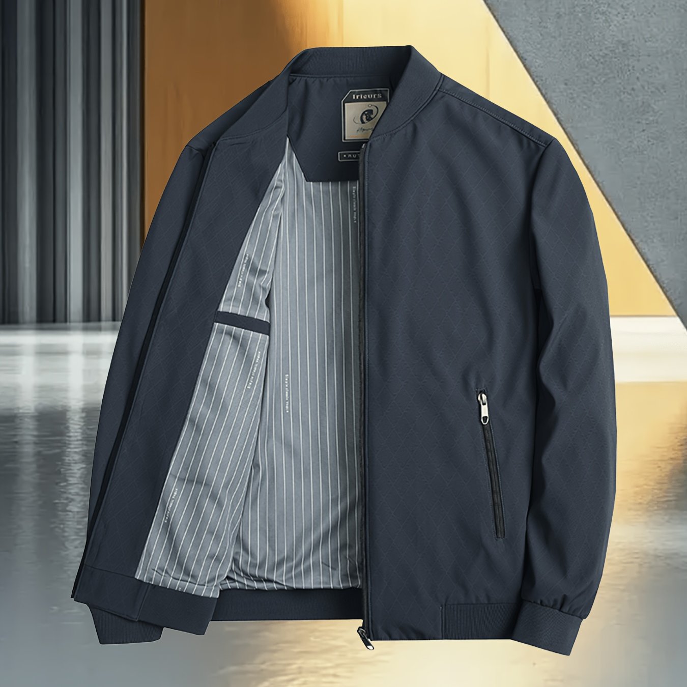 TEMU Spring Autumn High-end Jacket Men Men's Collar Middle-aged Father Suit Business Casual Outerwear Wrinkle-free All-match Top Jacket