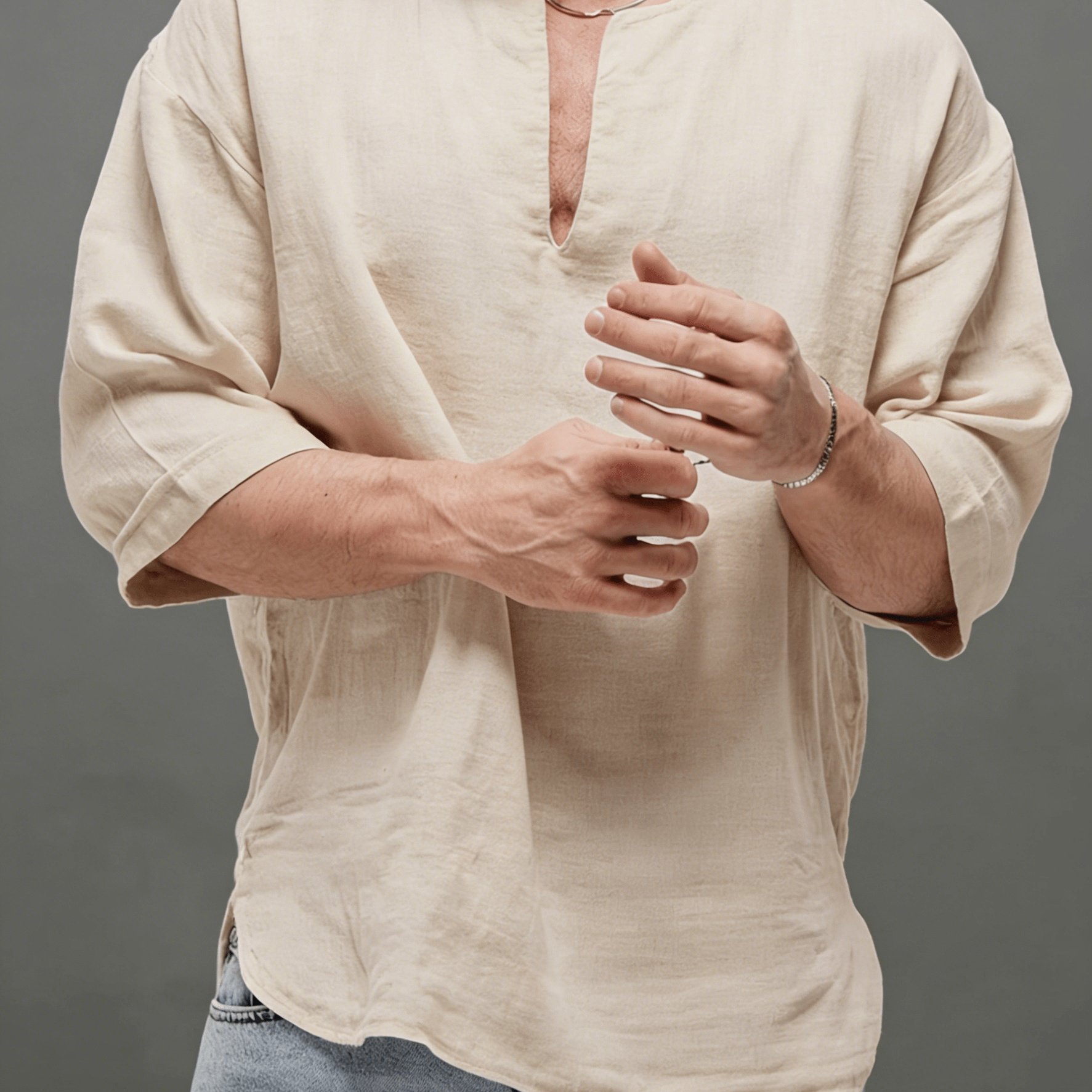 TEMU Men's Casual Linen Short Sleeve Shirt - Lightweight And Breathable, Perfect For Beach, Summer, Weddings, And Outdoor Activities, Outdoor Casual