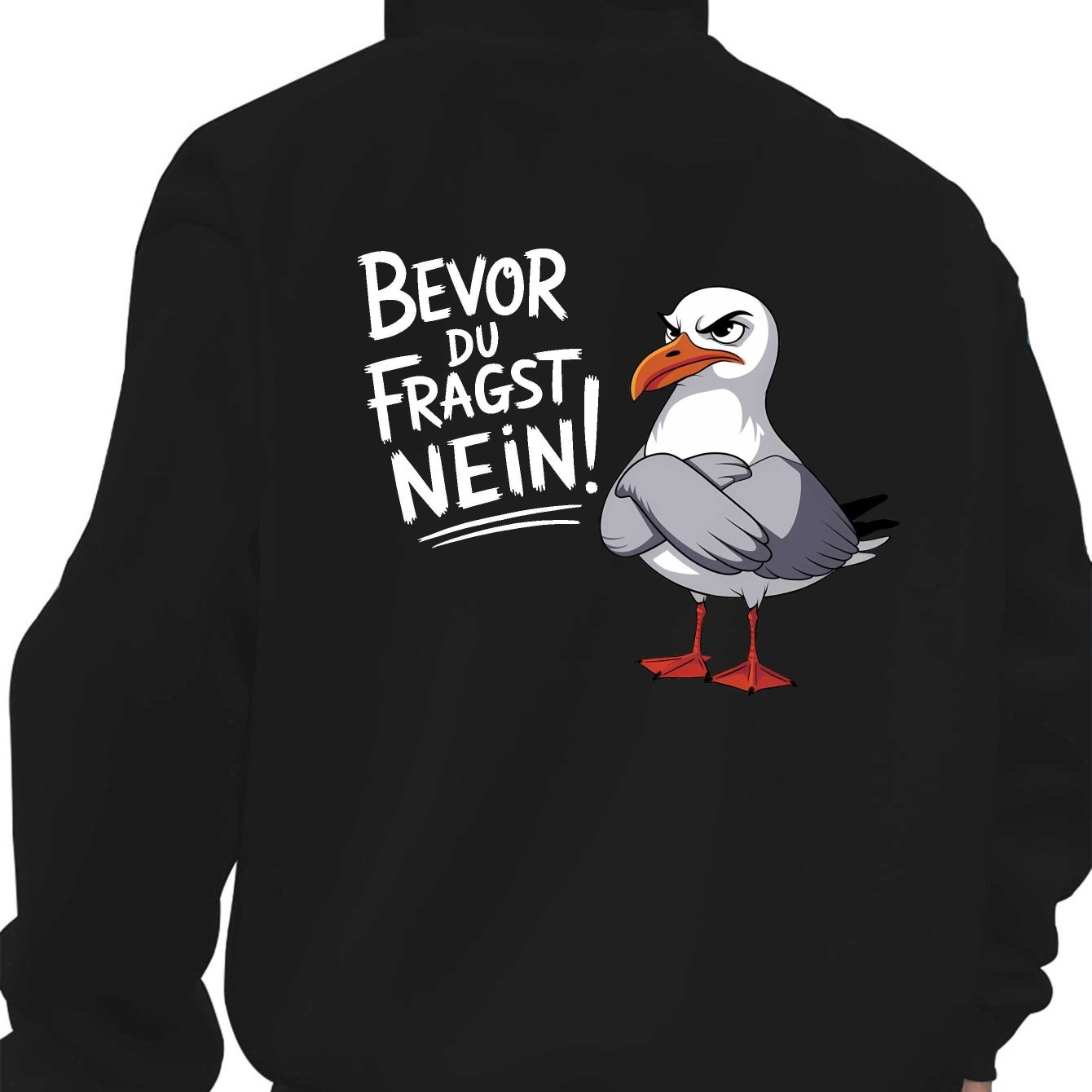 TEMU BEVOR DU FRAGST NEIN Große Größe Herbst Winter Trendige Herrenbekleidung Neuer Stil Rückendruck Sweatshirt Paar Hoodie, Vielseitiger Sport-
