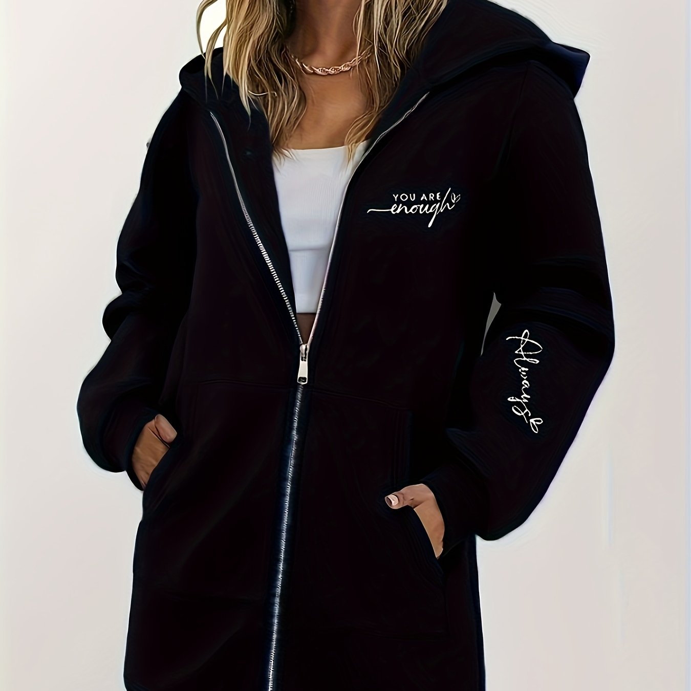 TEMU Sudadera con Capucha y Cremallera para Mujer