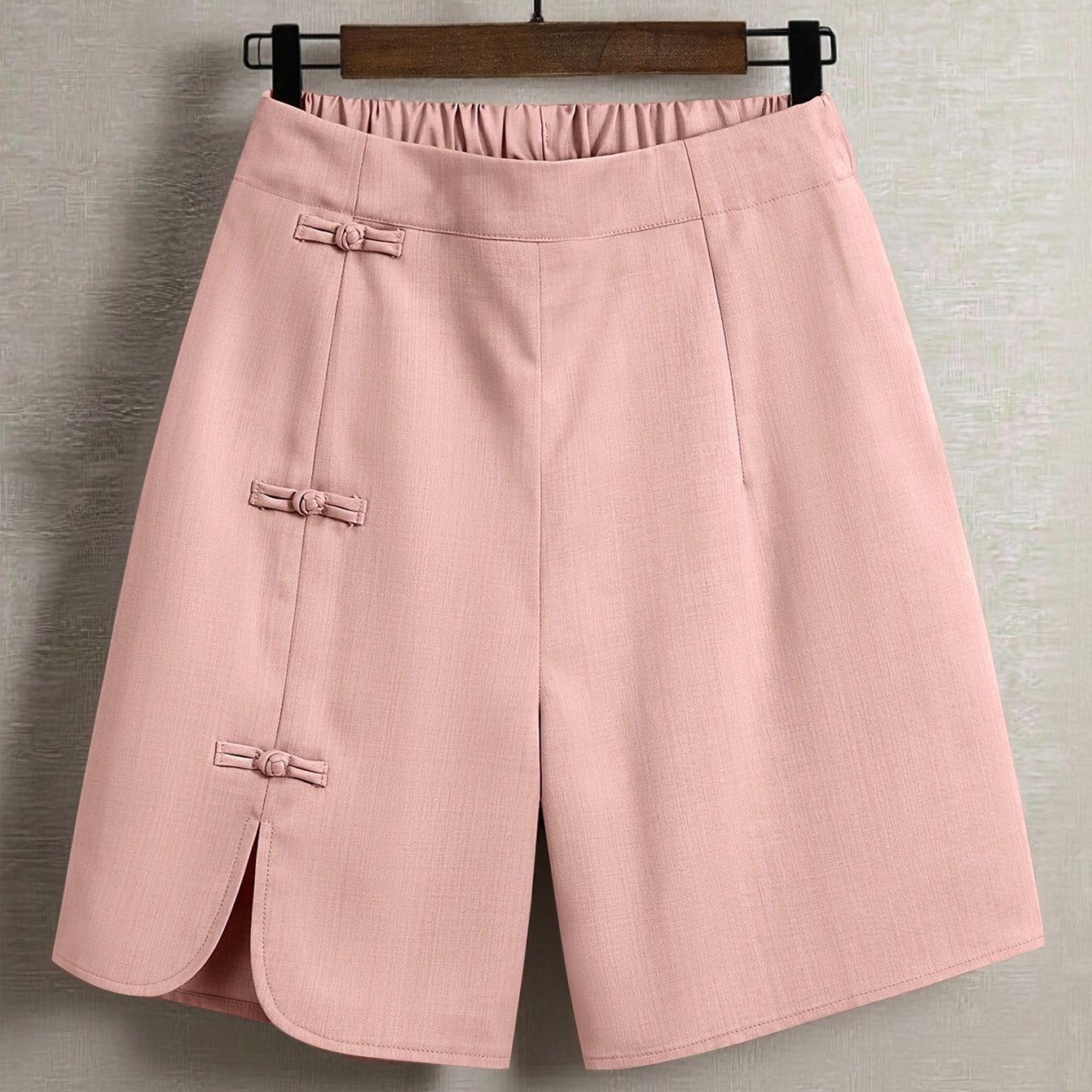 TEMU Elegant And Stylish, Suitable For Work Or , With A Round Neckline And Elastic Waistband