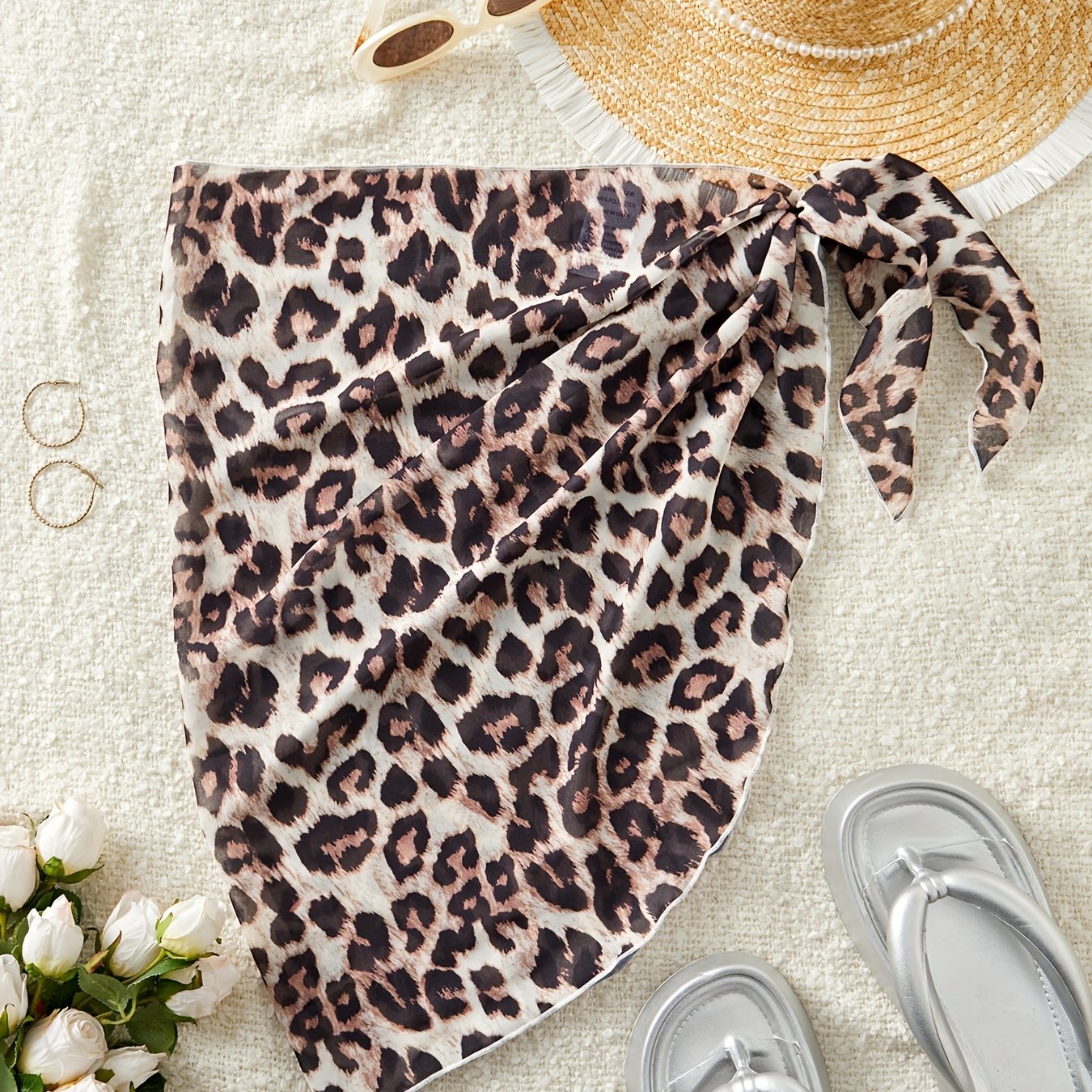E-shop Damen Leopard Print Midi Kleid