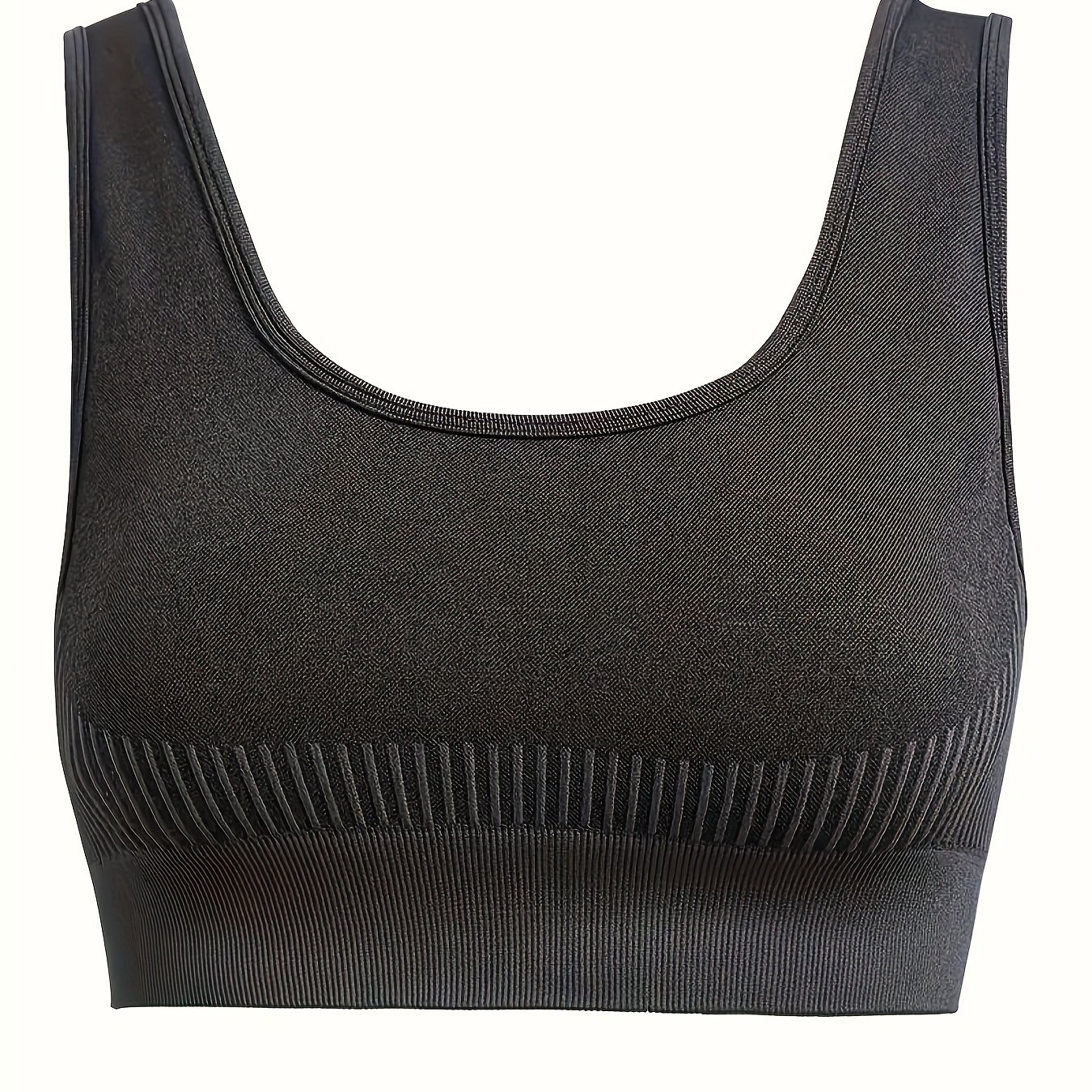 TEMU Soutien-gorge de sport couture à haute élasticité - Amortissement des chocs, séchage rapide, rembourrage amovible, design dos pour à pied et le