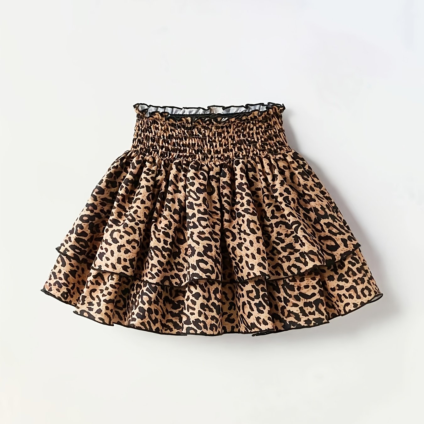 Image of Girls' Short Skirt Fashion Kids Half-length Skirt Summer 2026 ' Puff Cake Skirt Short Skirt All-match Good Short Skirt
