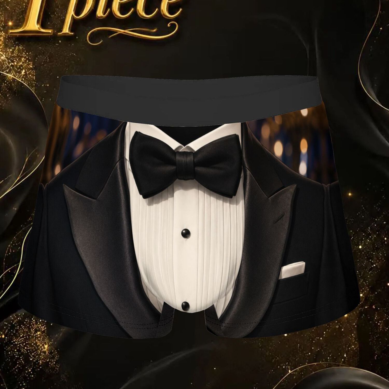 TEMU 1pc Biihudu Men's Tuxedo Bow Tie Formal Wear Underpants Breathbale Panties For Man Underwear Comfortable Shorts Boxer Briefs