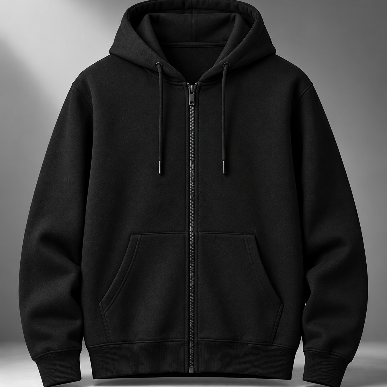 TEMU Skeleton Print Zip Up Hoodie - Unisex Long Sleeve Drawstring Sweatshirt With Pockets, Loose Fit Casual Outerwear - Grunge Streetwear For Fall