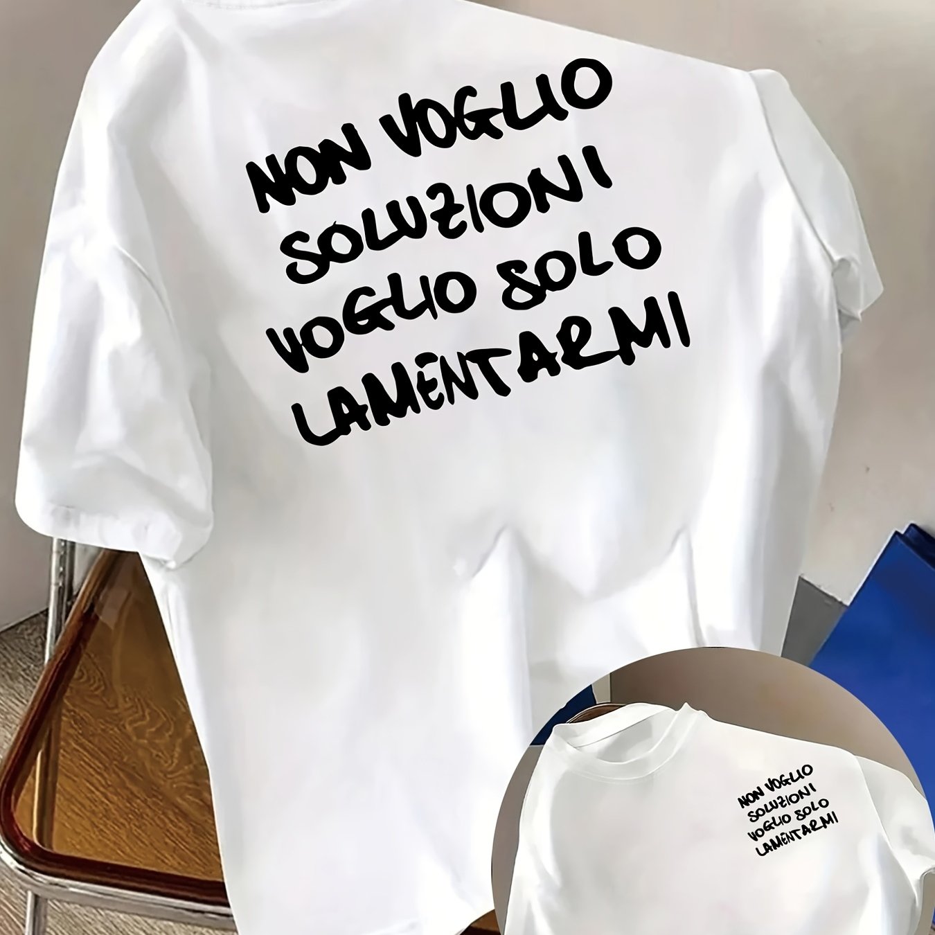 TEMU Non una soluzione, solo lamentarmi della stampa di magliette, top casual a maniche corte e per e estate, abbigliamento da donna