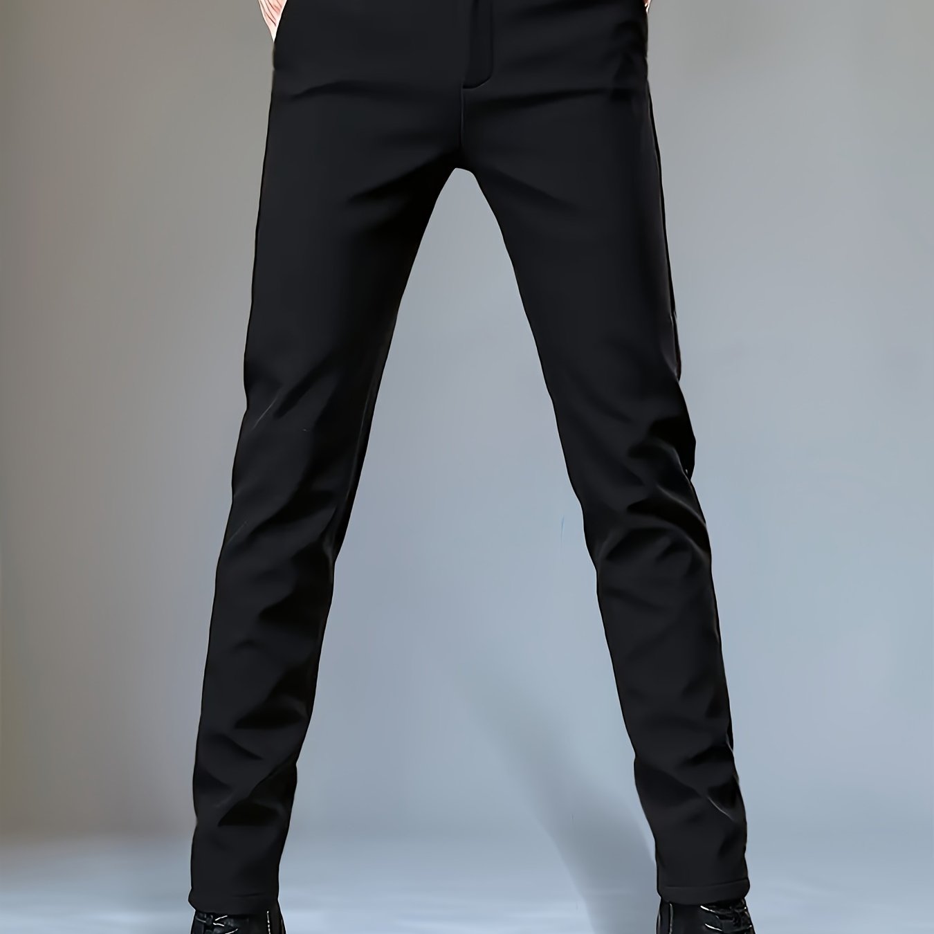 TEMU Slim-fit Business Casual Pants - Versatile , Stretch ,