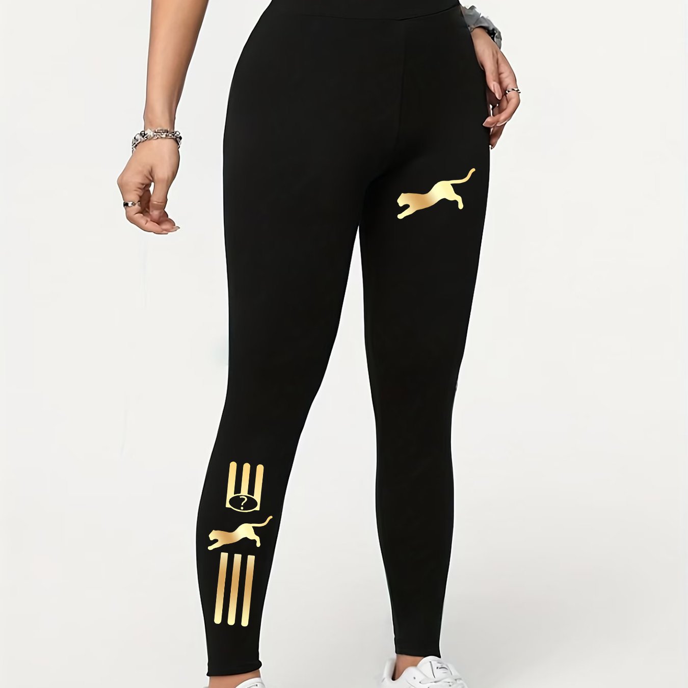 TEMU Pantalon long décontracté pour femmes, tendance mode, imprimé, coupe slim