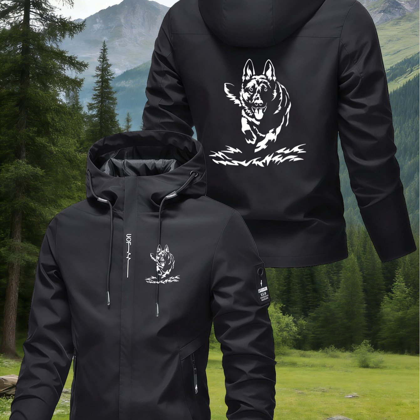 TEMU Men's Hooded Jacket / Women's/unisex Jacket, Lightweight Jacket, Spring/summer, Smart Casual, Zip-up Jacket, Jacket Patches For Men, Men's