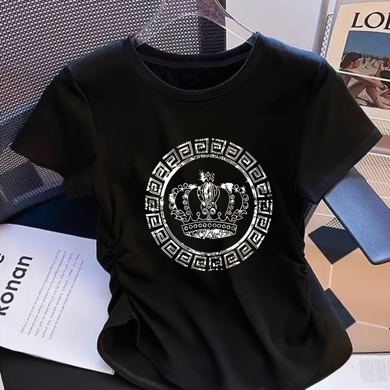 TEMU Newly Women's Top With A High-waist Design That Cinches The Waist For A Slimmer Figure. Elastic, Very Suitable For Casual Wear, And Features A