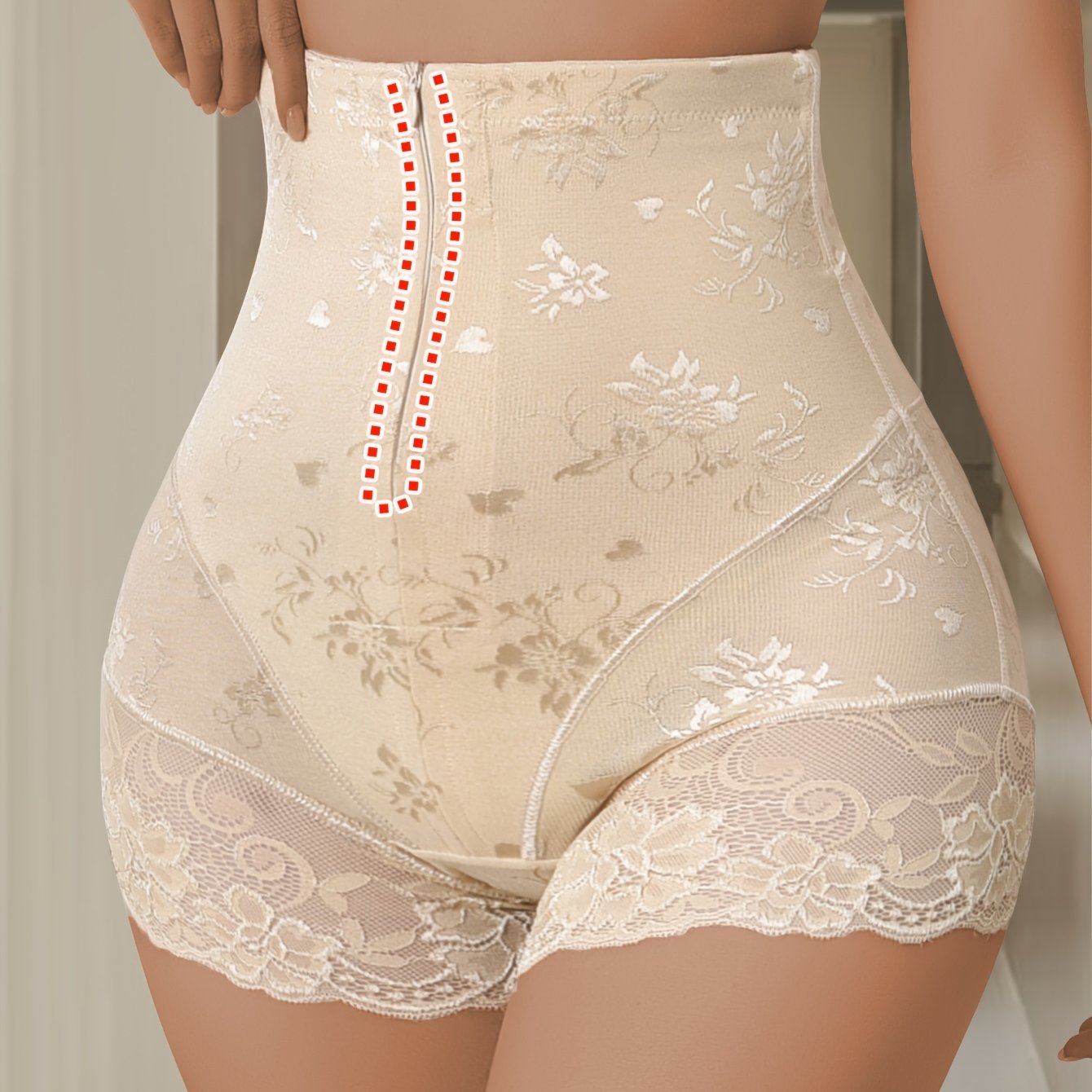 Image of Women's Zipper Tummy Control And Lifting Shapewear Pants, Body Shaper, Tightens Abdomen, Seamless Lifting, Light Sculpting, Waist Cinching, High-waisted Tummy Control Pants