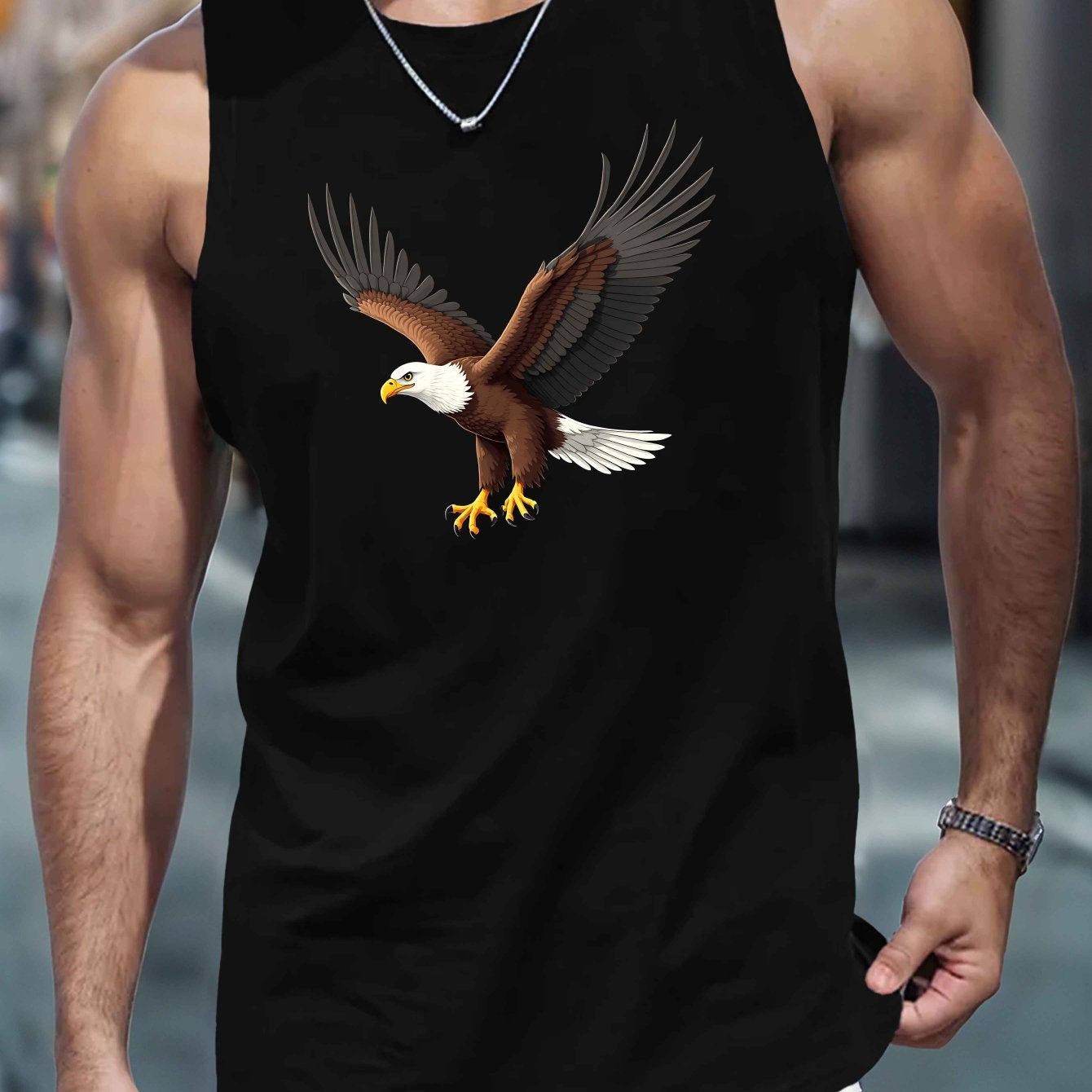 TEMU Illustration Of An Eagle Standard Size Men's Vest