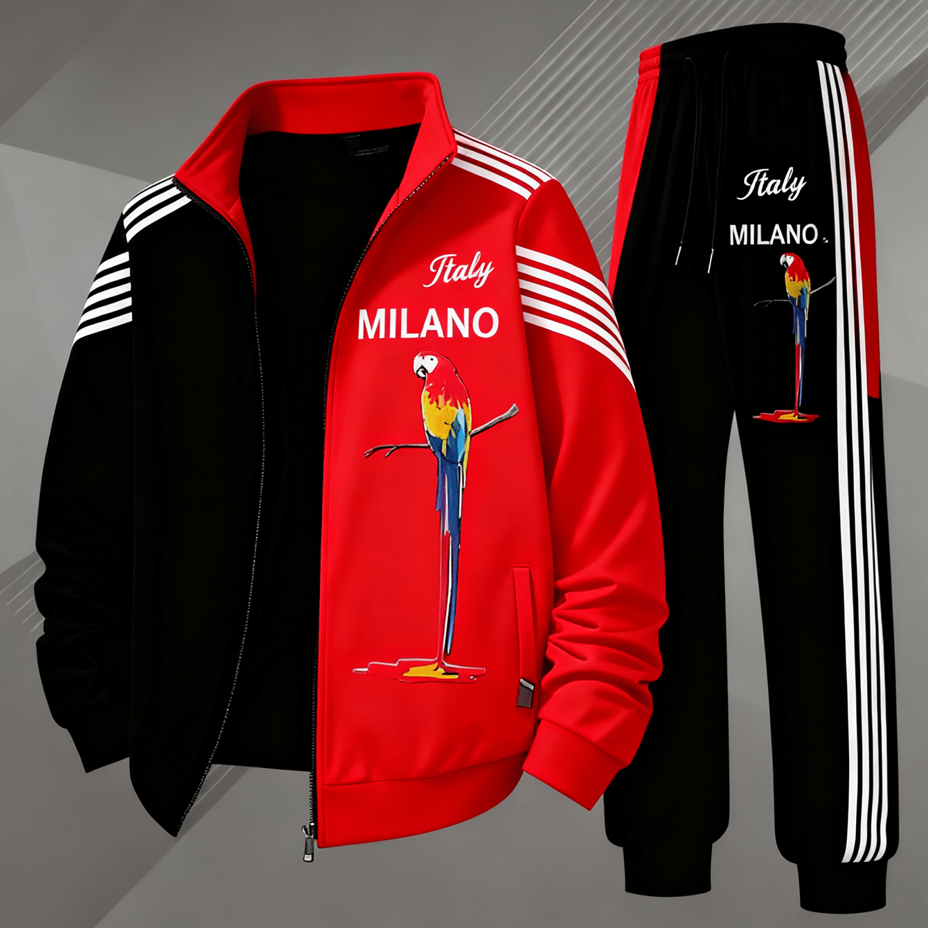 A Two-piece Outfit For Men, Designed For Autumn And Winter, Featuring A Jacket With A Long-sleeve Top And Matching Pants. Made From High-quality, Breathable Fabric Comfortable And