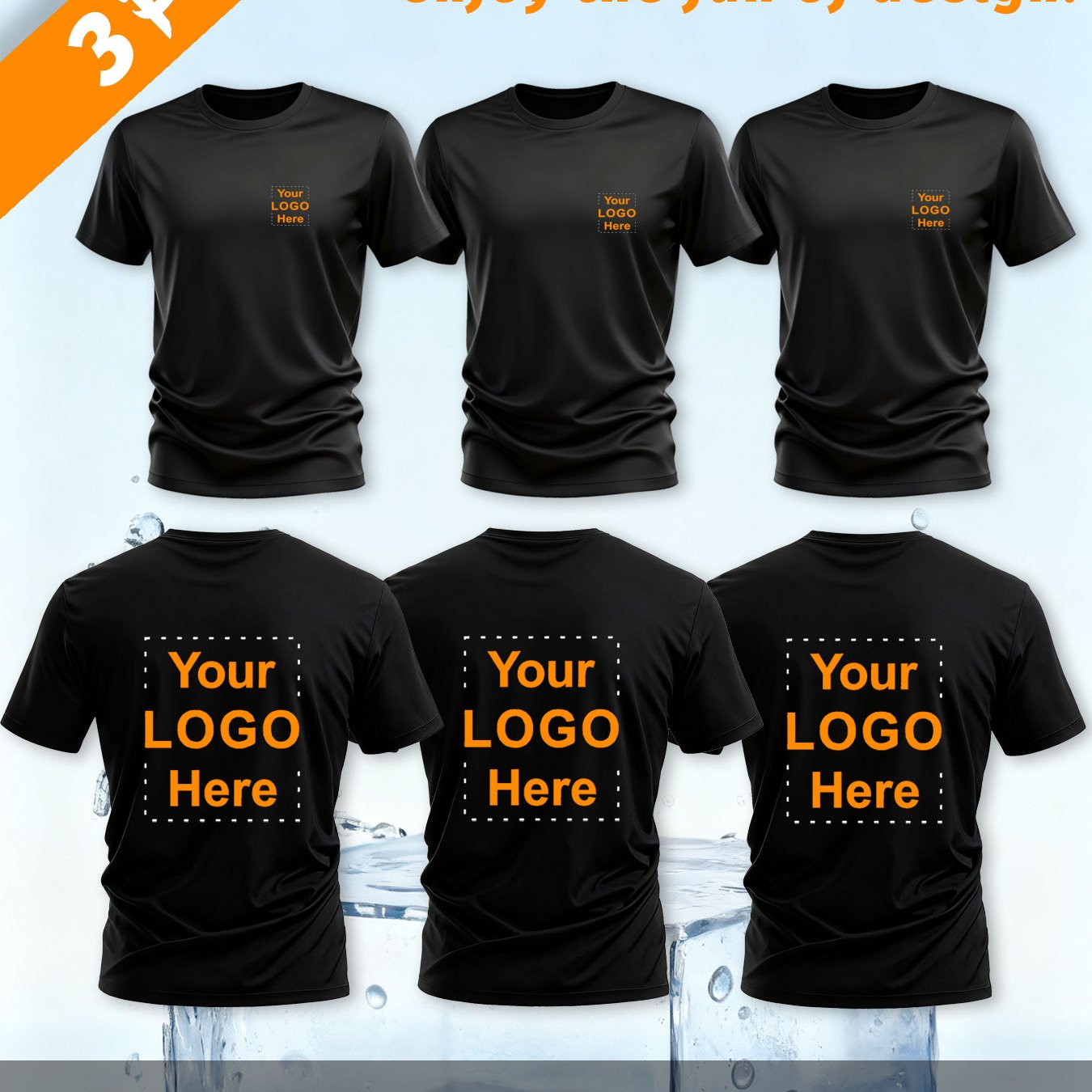 TEMU 3pcs Men's Quick- T-shirt Set [left Chest/back Customizable Logo/pattern] - Lightweight, Breathable, Moisture-wicking, Cool And Comfortable,