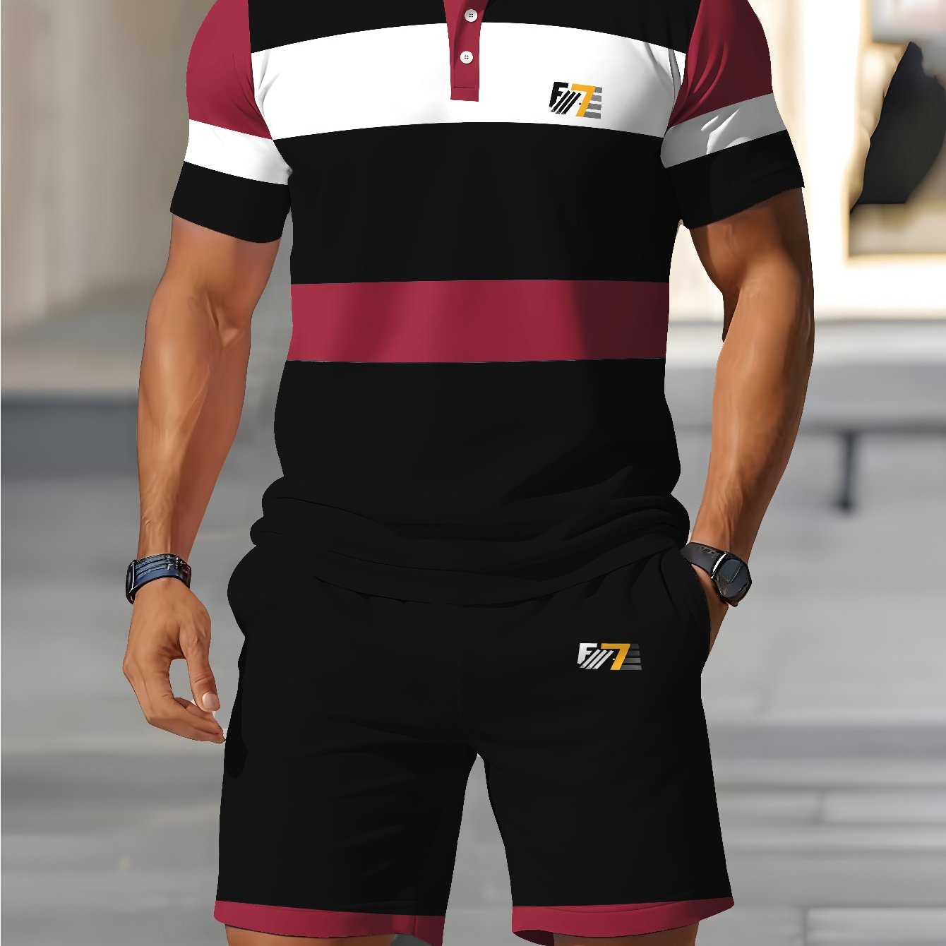 TEMU Summer Men's Casual Fashion Shirt   Shorts 2pcs Set, Summer Sportswear, Father's Day Gift Guide