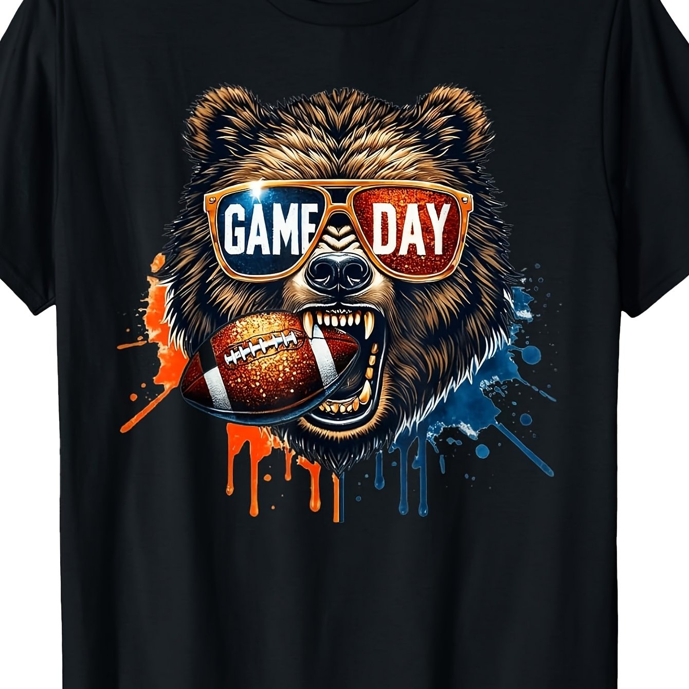 Game Day Bear Tshirt Same Style For Men And Unisex 2026 Summer Leeved Printed Tshirt Happy Mother Day Shirt For Mom Ever Graphic Tee Gift, Plus Size