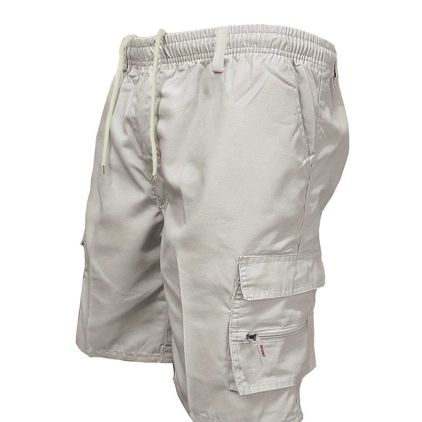 Men's Outdoor Tactical Shorts For Summer, Casual Sports Pants With A Loose Fit, Multiple Pockets, Elastic Waist, Suitable For Work And Hiking