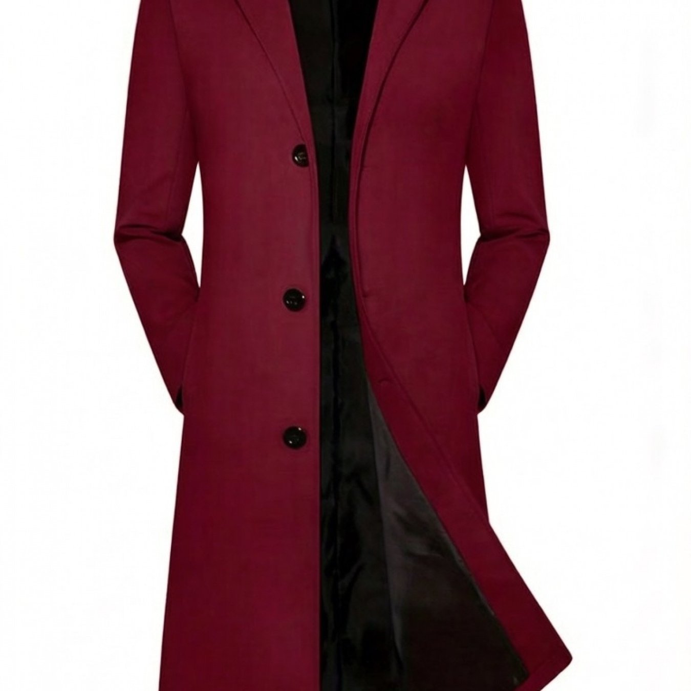 TEMU 2026 Spring And Autumn Casual Commuter Business Elegant Men's Long Coat From Europe And America