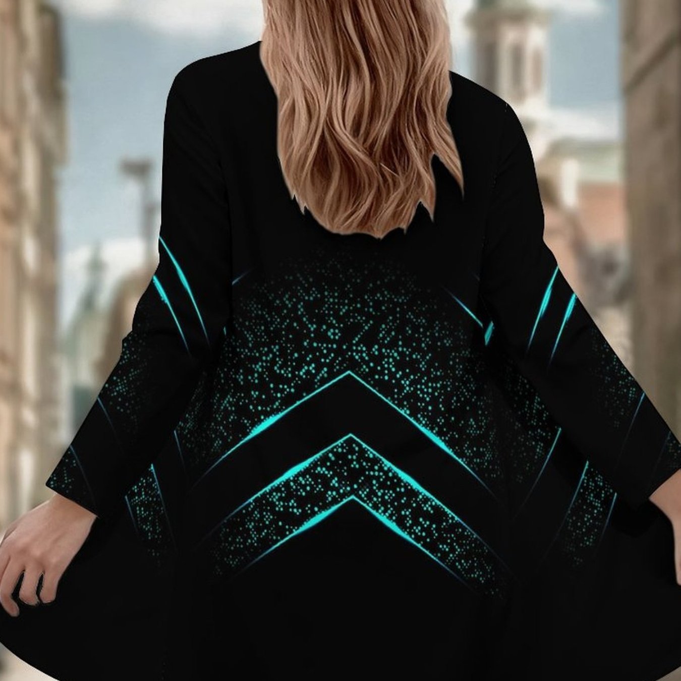 Plus Size - Plus Size - Spring And Autumn Oversized Women's Long Sleeve Cardigan Coat - Classic Trendy With Printed Design, Perfect For Daily Wear, Office, And Travel