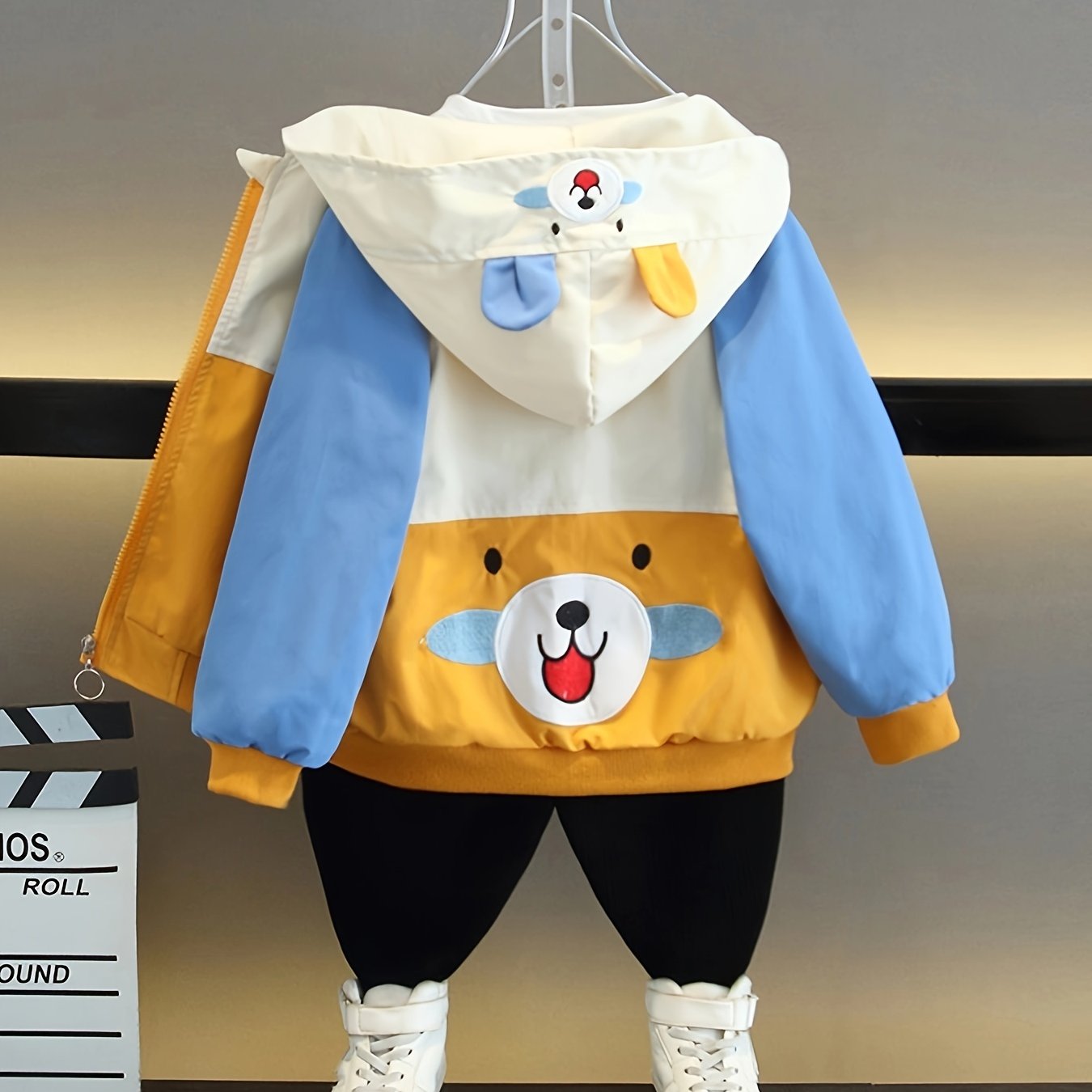 Image of /autumn Cute Korean-style Face Bear Jacket For Toddlers And Young Children, Cartoon , Versatile, -whitening Hooded Jacket