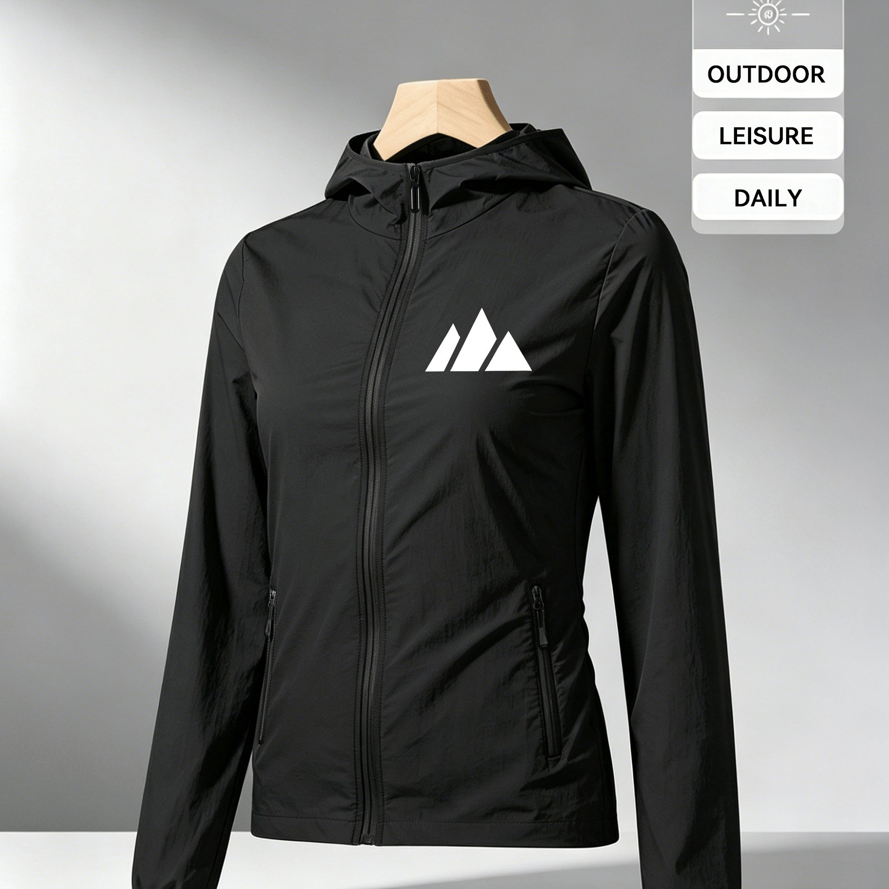 TEMU Women's Hooded Ultra-thin Jacket, Summer New Short Distance Riding Foldable Portable Riding Protection Quick-dry Wicking Ultra-thin Jacket