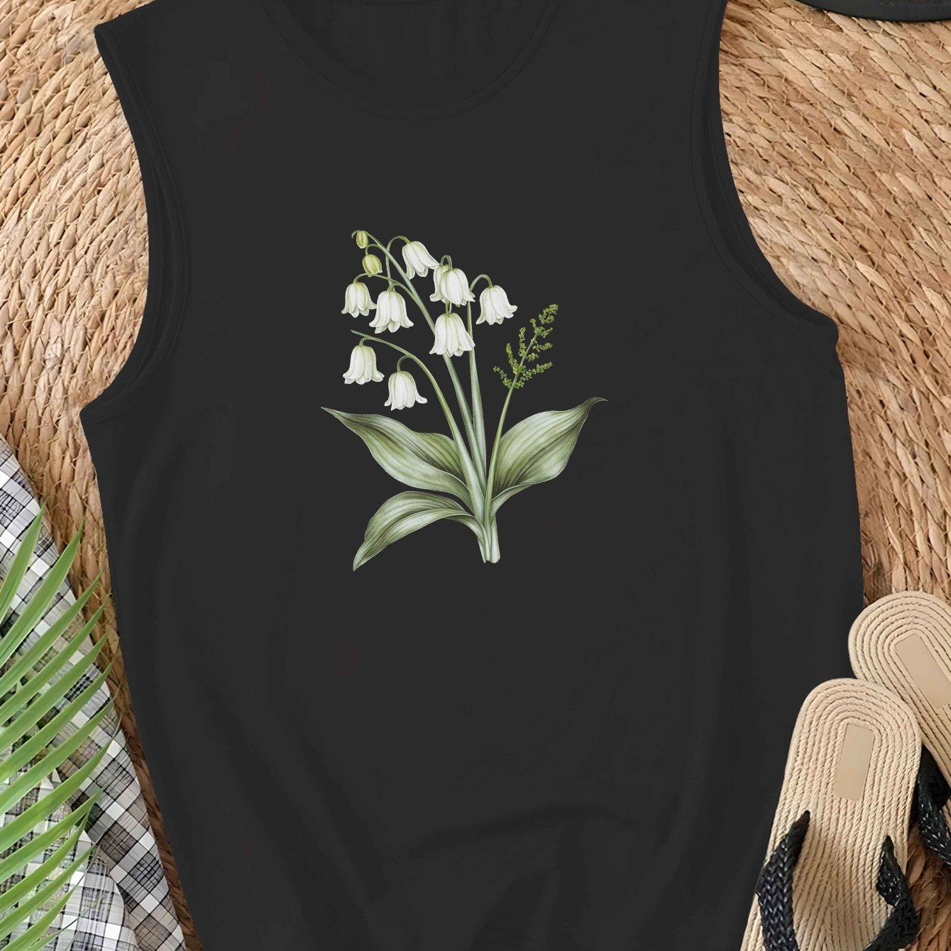 TEMU Botanical Lily Of The Valley Size 63 Women's Vest