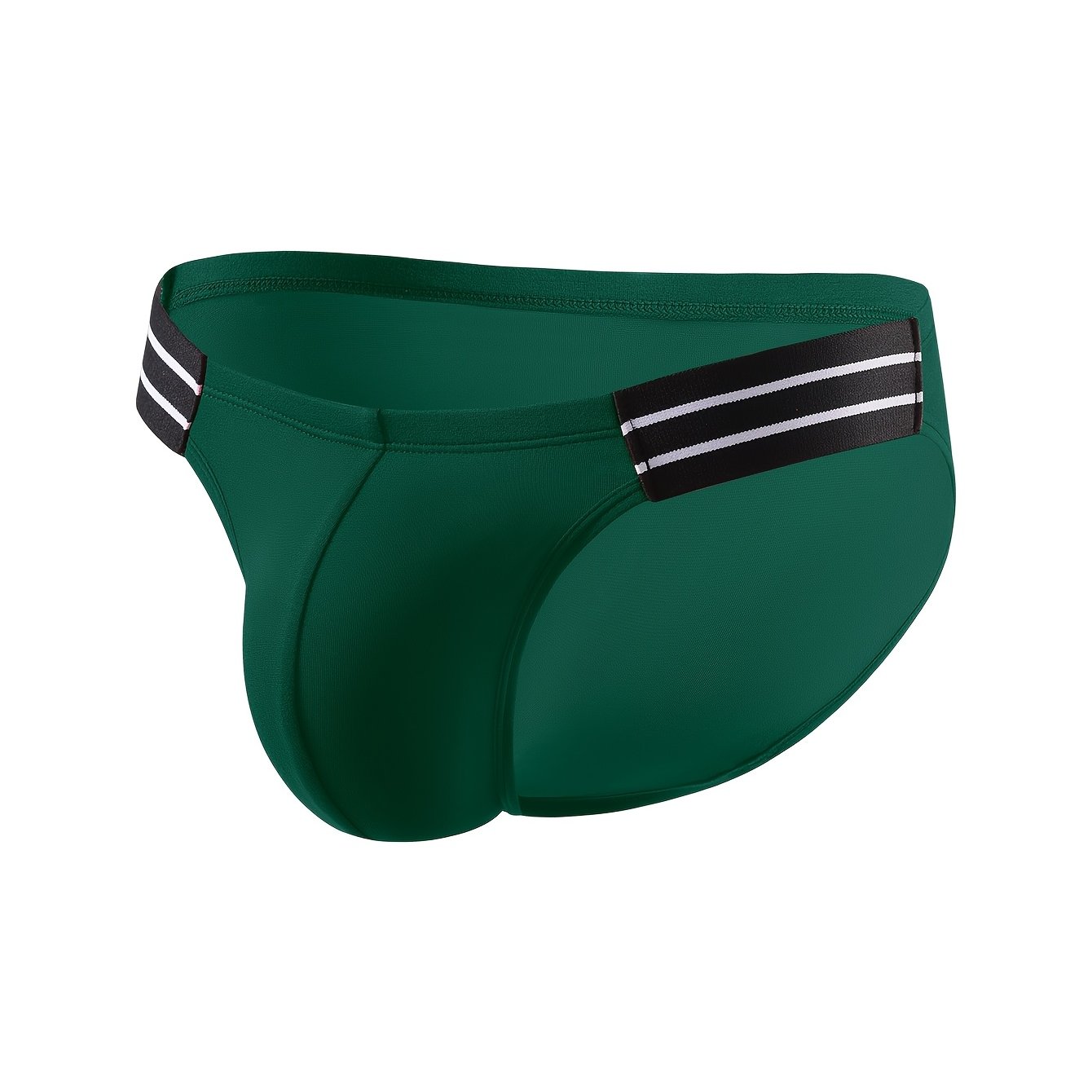 TEMU 1pc Men's Striped Waistband Comfortable Breathable Briefs