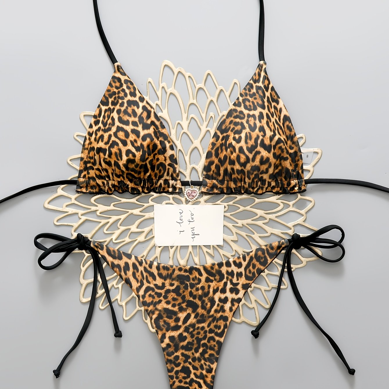E-shop Neuer Damenmode Sexy Leopard Print Bikini Badeanzug ( nicht enthalten)