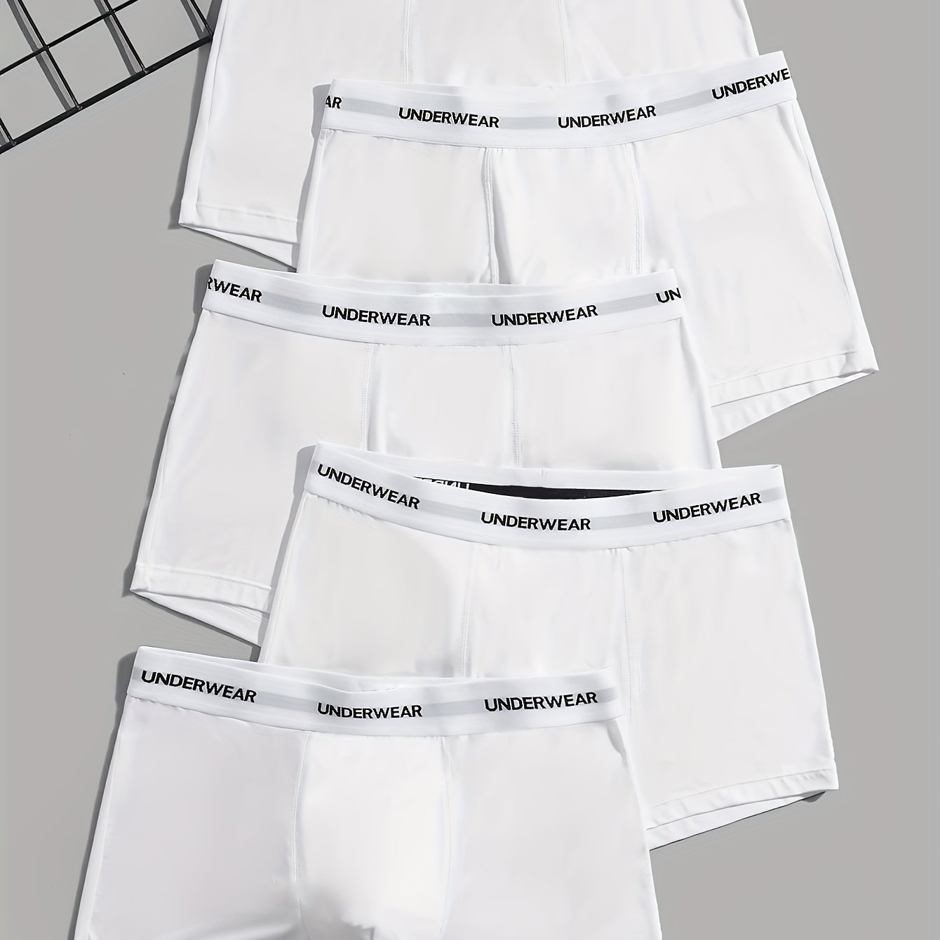 5pcs Men's 95% Cotton Boxer Briefs, Comfortable, Casual, Breathable Athletic Underwear