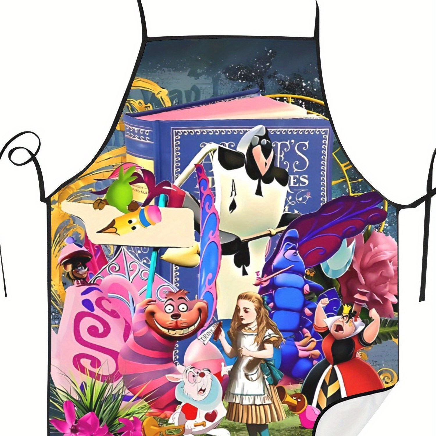 TEMU In Wonderland Apron Woman Printed 2d Print Design