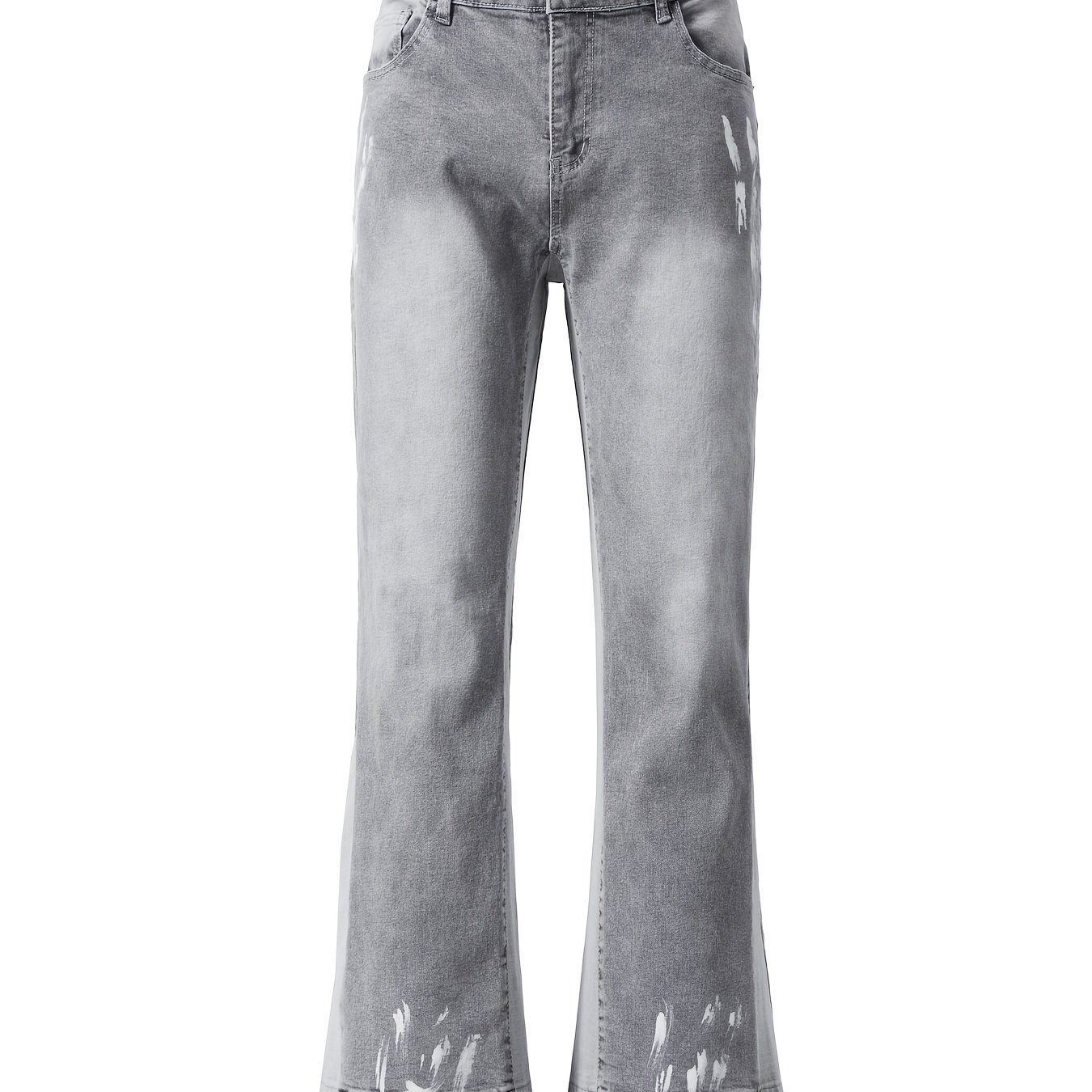 Image of New Streetwear Vintage Washed Denim Jeans For Men, Color , Casual Straight-leg Pants