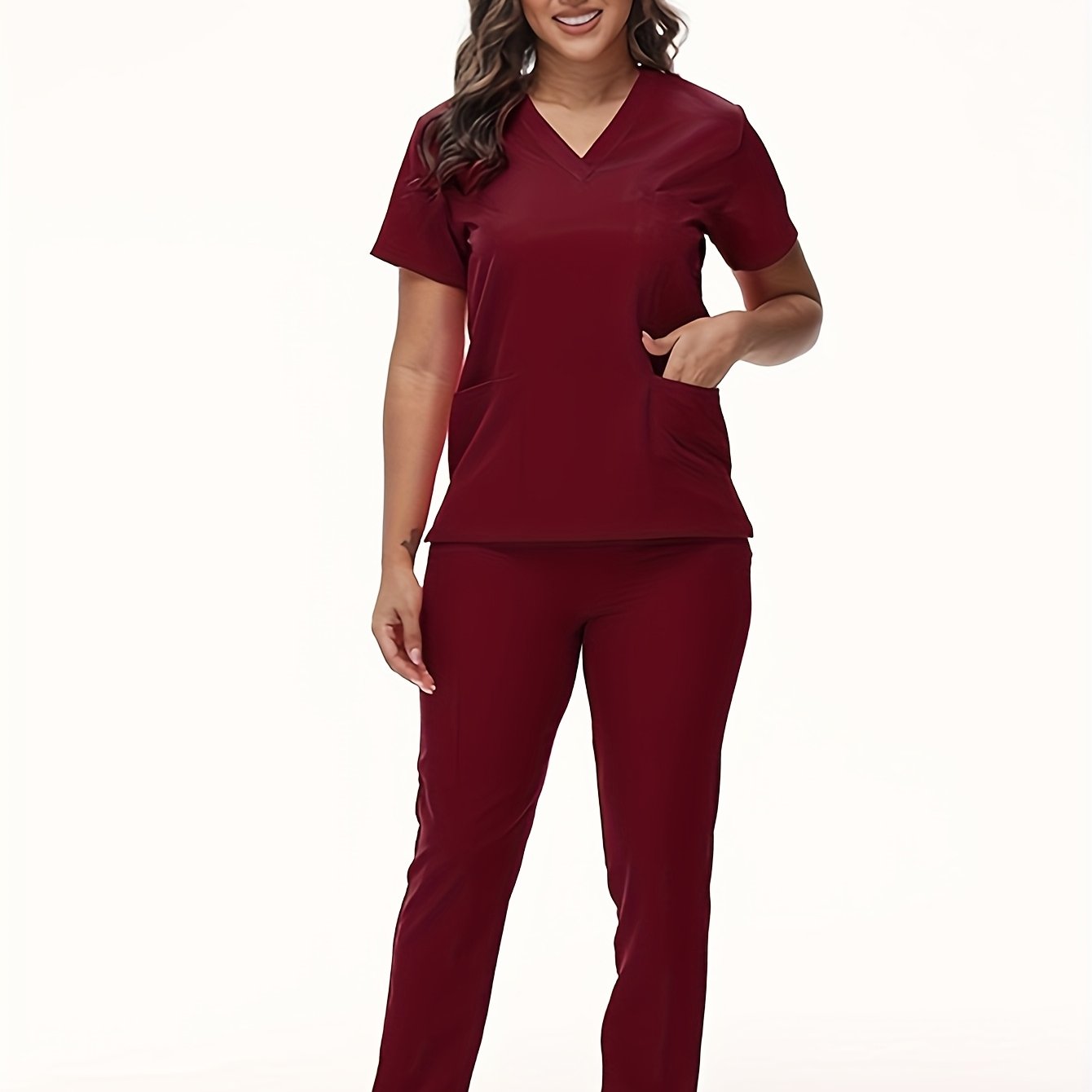 TEMU Scrubs Top And Pants 2025 New Unisex Breathable Quick Drying Scrubs Uniform Women And Man Scrubs Set