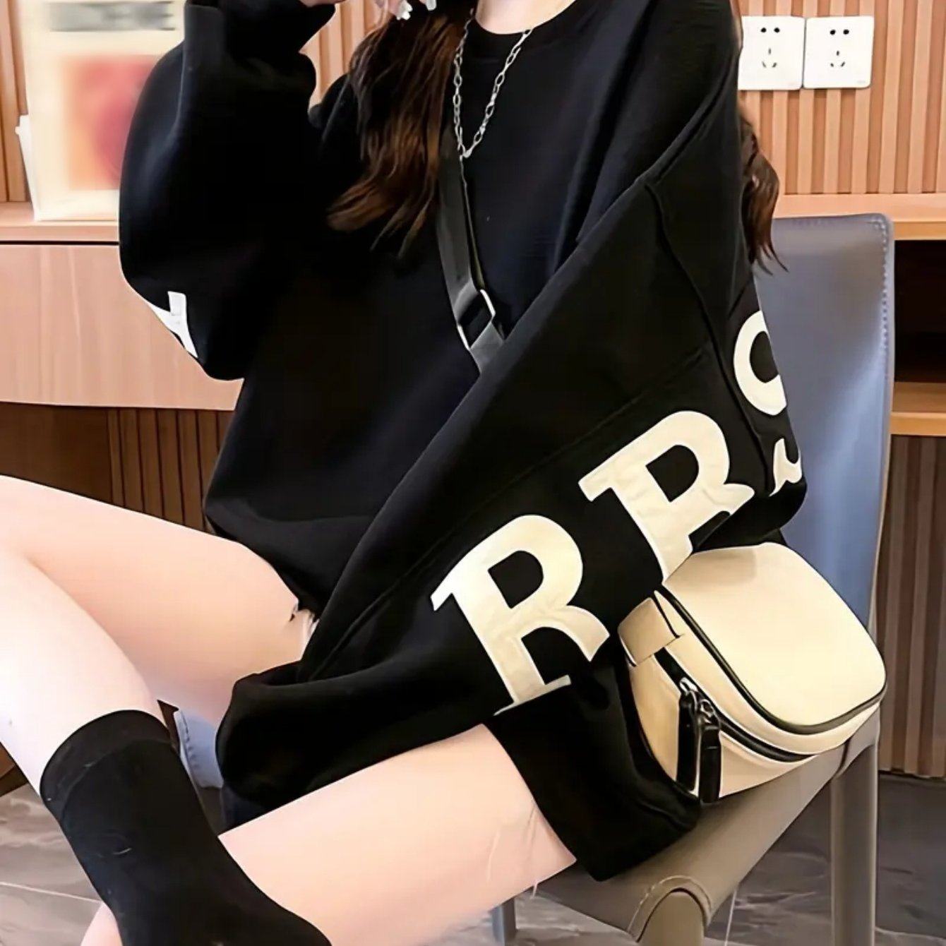 TEMU 【商品名】レディース フーディ プルオーバー かわいい ゆったり 快適 お出かけ ギフト 春秋 レディース 服
