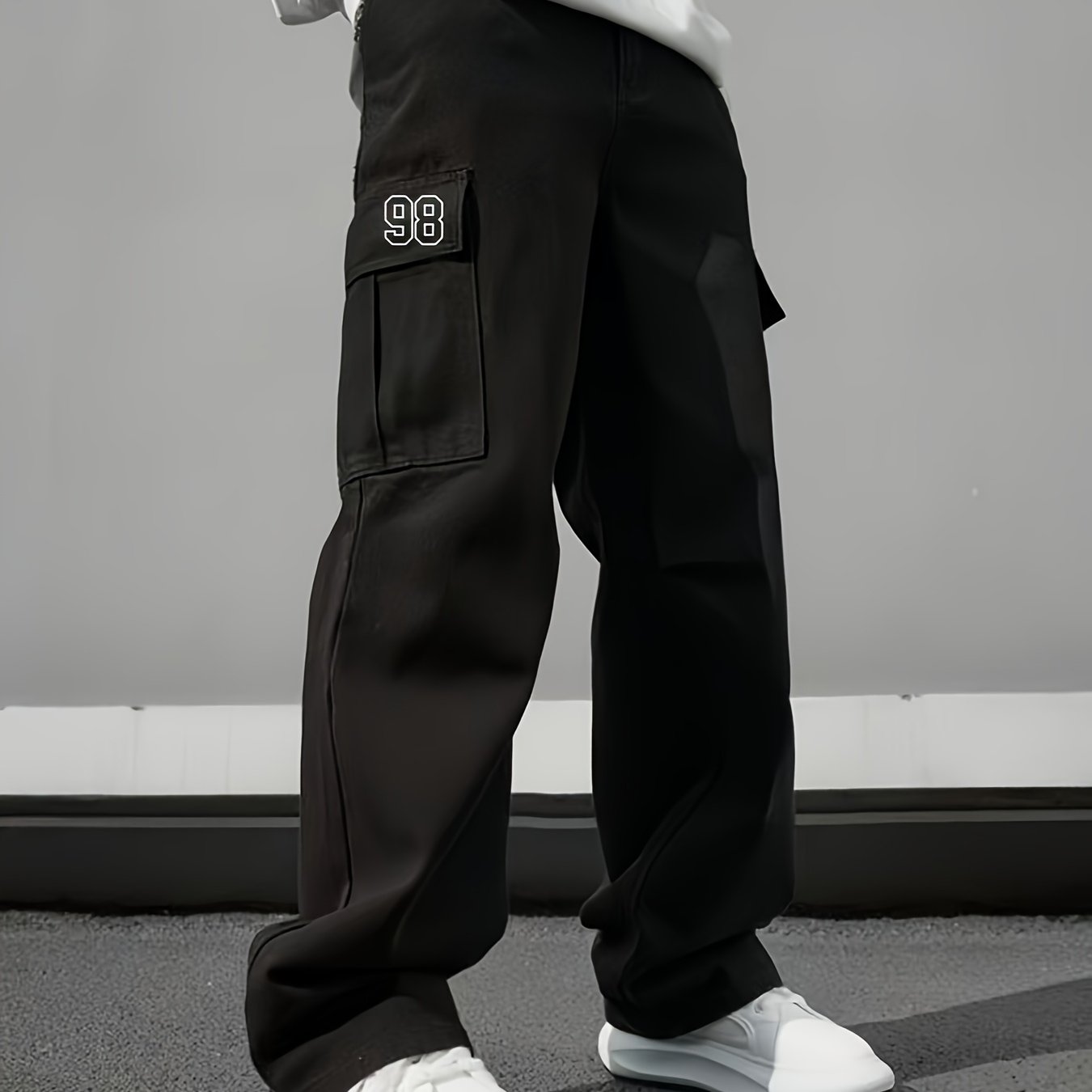 E-shop Herren Cargo Hose Street Style Cargo Trousers Mode Vielseitig Ganzjahres Sportliche Freizeit Multi-Pocket Hosen
