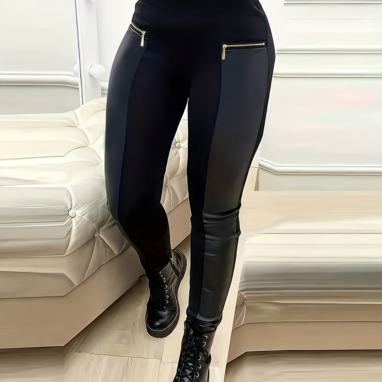 TEMU Autumn And Winter Directional Women's Fashion Y2k Dark High-waisted Pants Slim- Casual Pants Women's Clothing