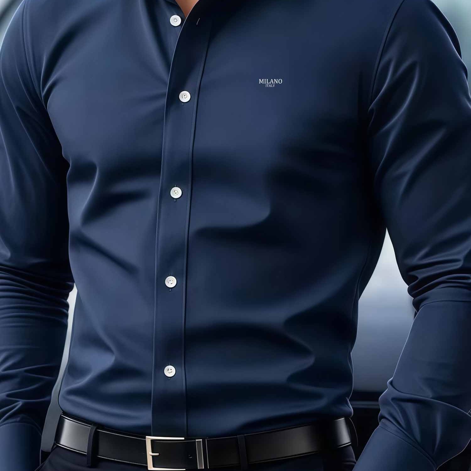 TEMU -style Men's Shirt With A Atmosphere Features A Small Letter Logo, And Is Suitable For Pairing With A Of Accessories. Perfect For Casual And