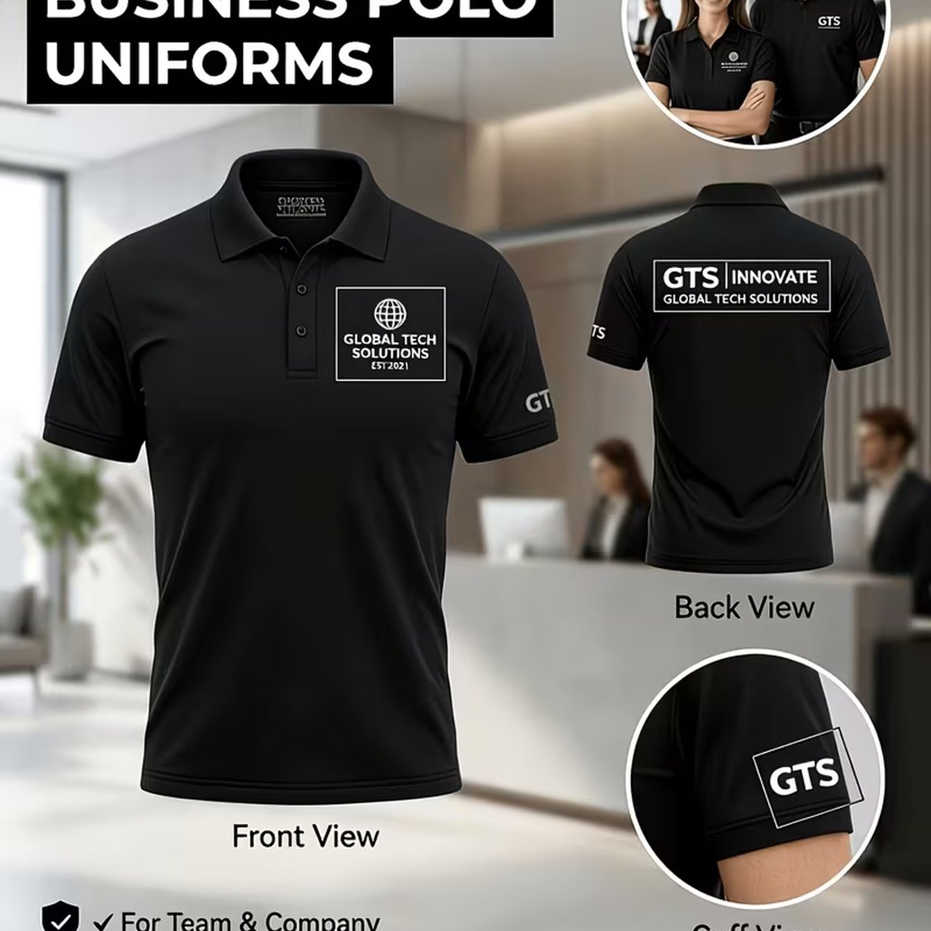 TEMU [Personnalisable] Polo Homme Séchage Rapide, Impression Personnalisée Disponible, Idéal pour Commandes en Gros, Fabriqué sur Mesure pour de de