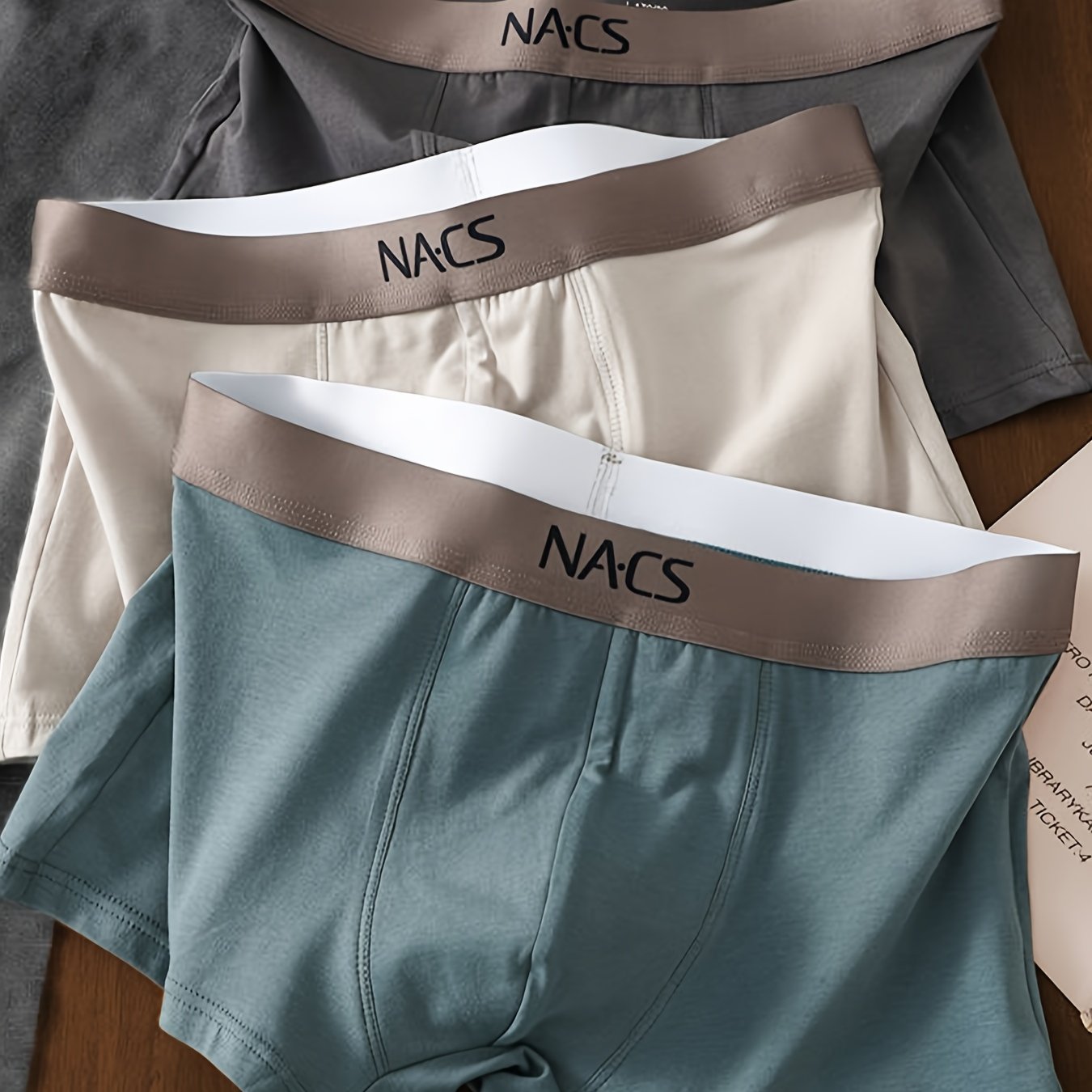 Image of 3pcs Men's 95% Cotton Underwear / Breathable / Sweat-absorbent / Simple / Versatile / Men's Underwear / Comfortable / Men's Boxer Briefs / Men's Underpants / Plus Size Underwear