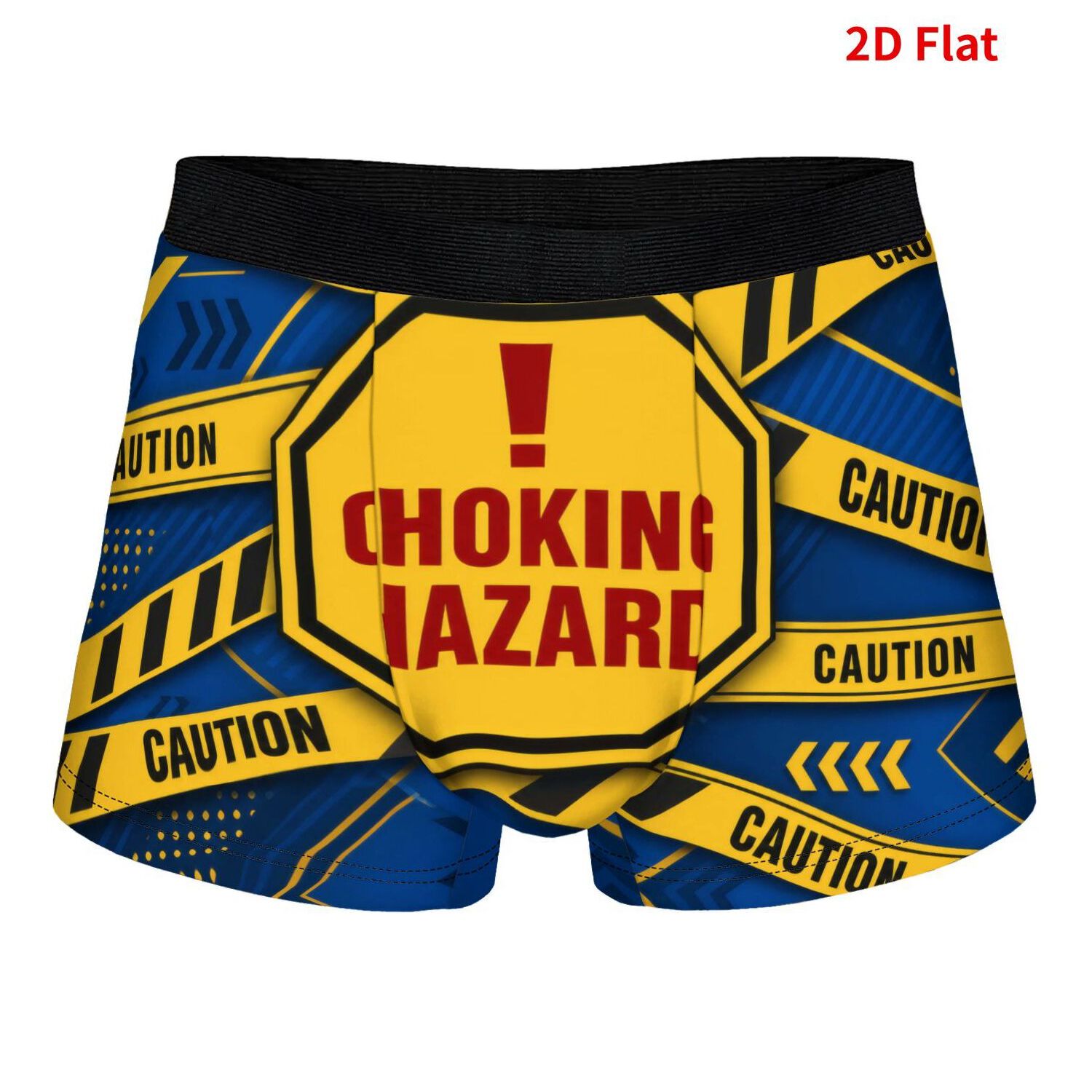 TEMU 2d Print Design Choking Hazard Warning Signs Underwear, Cute Design, Machine Washable, , Casual Wear