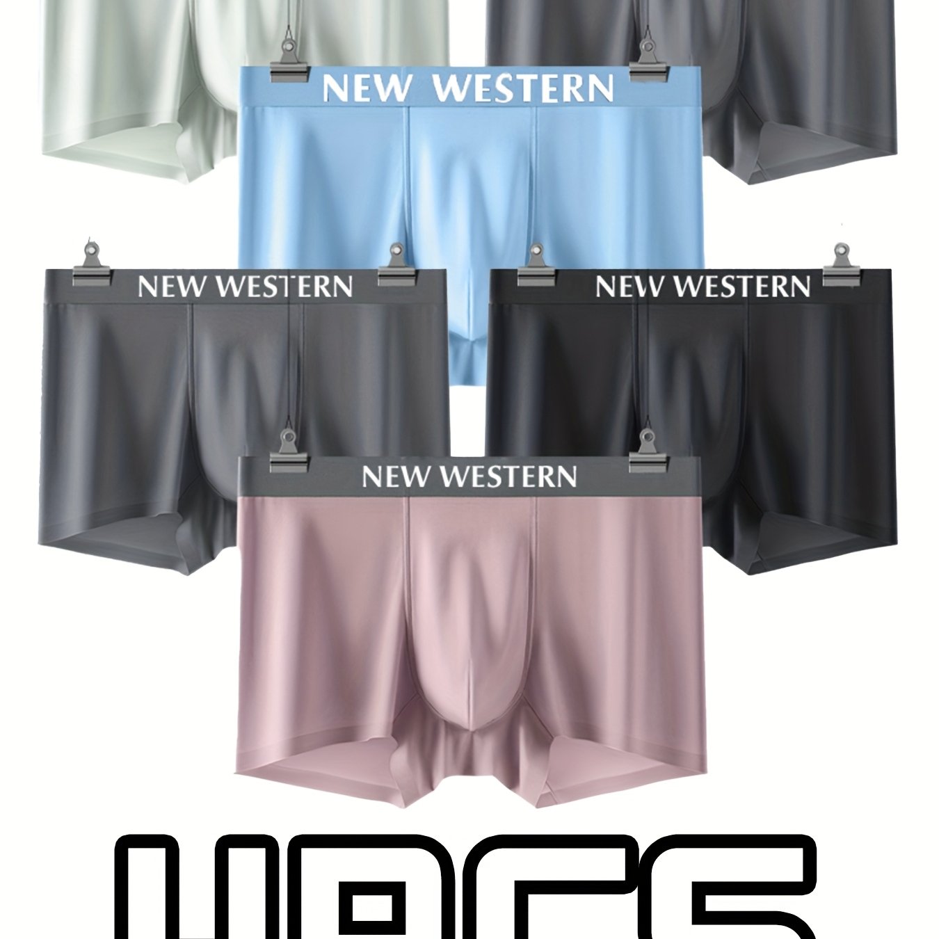 TEMU 4-pack Men's Underwear Boxers Fabric