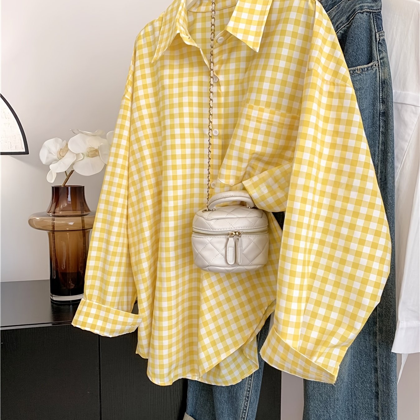 TEMU Plus Size, Autumn Long-sleeve Shirtplus Size Women's Fall Fashion Shirt, Long Sleeve Casual Blouse With Open Front Hoodie, Christmas New Arrival