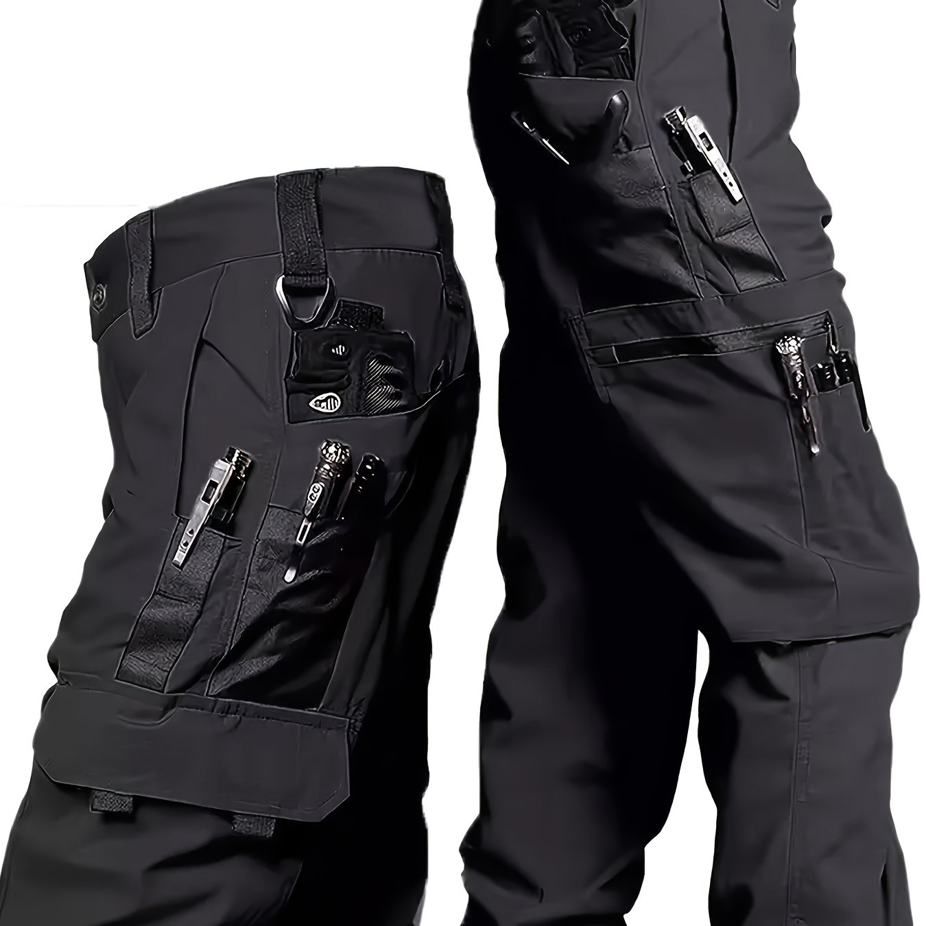 E-shop Taktische Herren Cargo Hose, Multi-, Robuste Arbeitshose für Outdoor-Arbeit, Wandern, Frühling und Herbst | Verstellbarer Bund | Taktisches