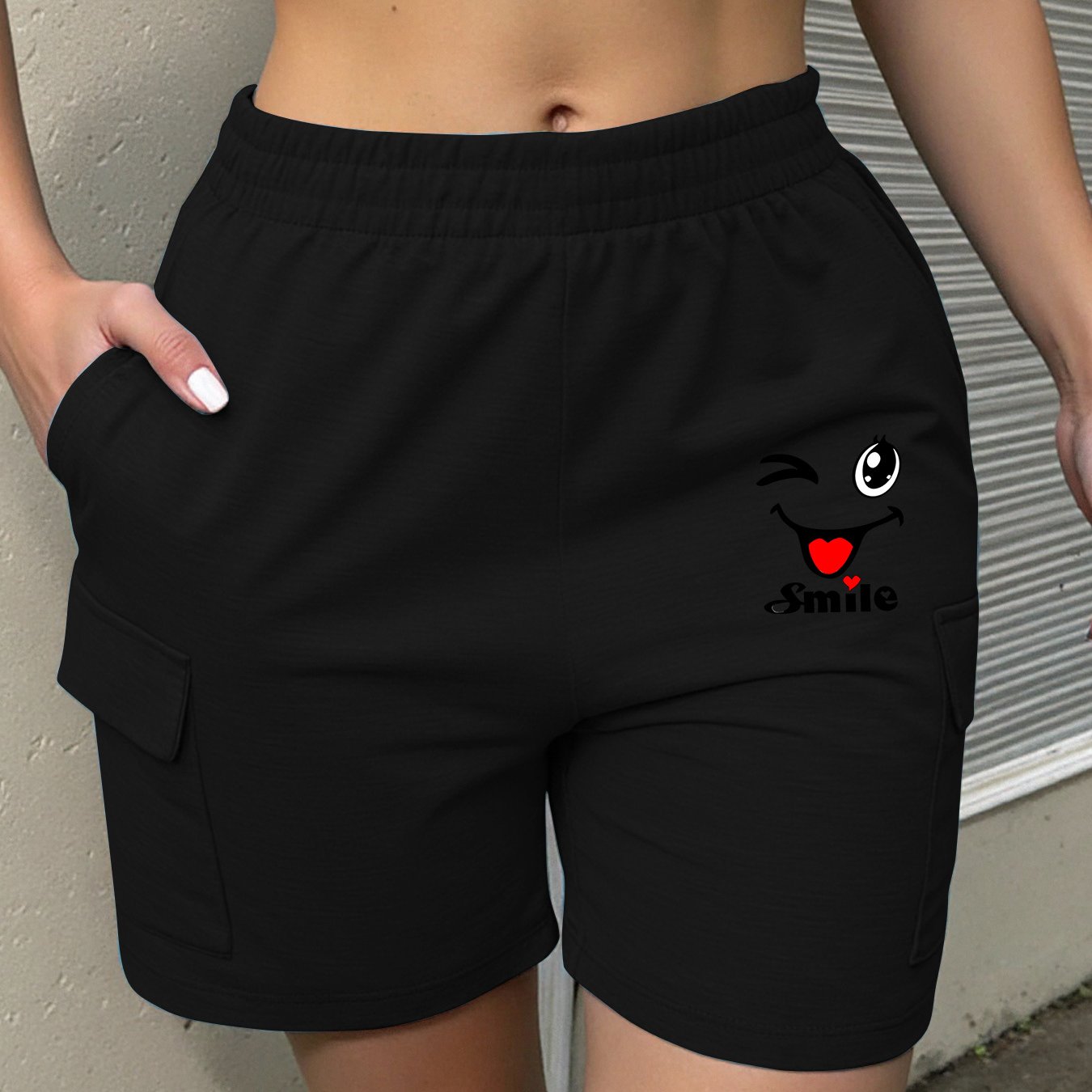 TEMU Women's Shorts - Fashionable Trendy Cargo Shorts With Pockets, Loose Casual Versatile S & Leisure Style