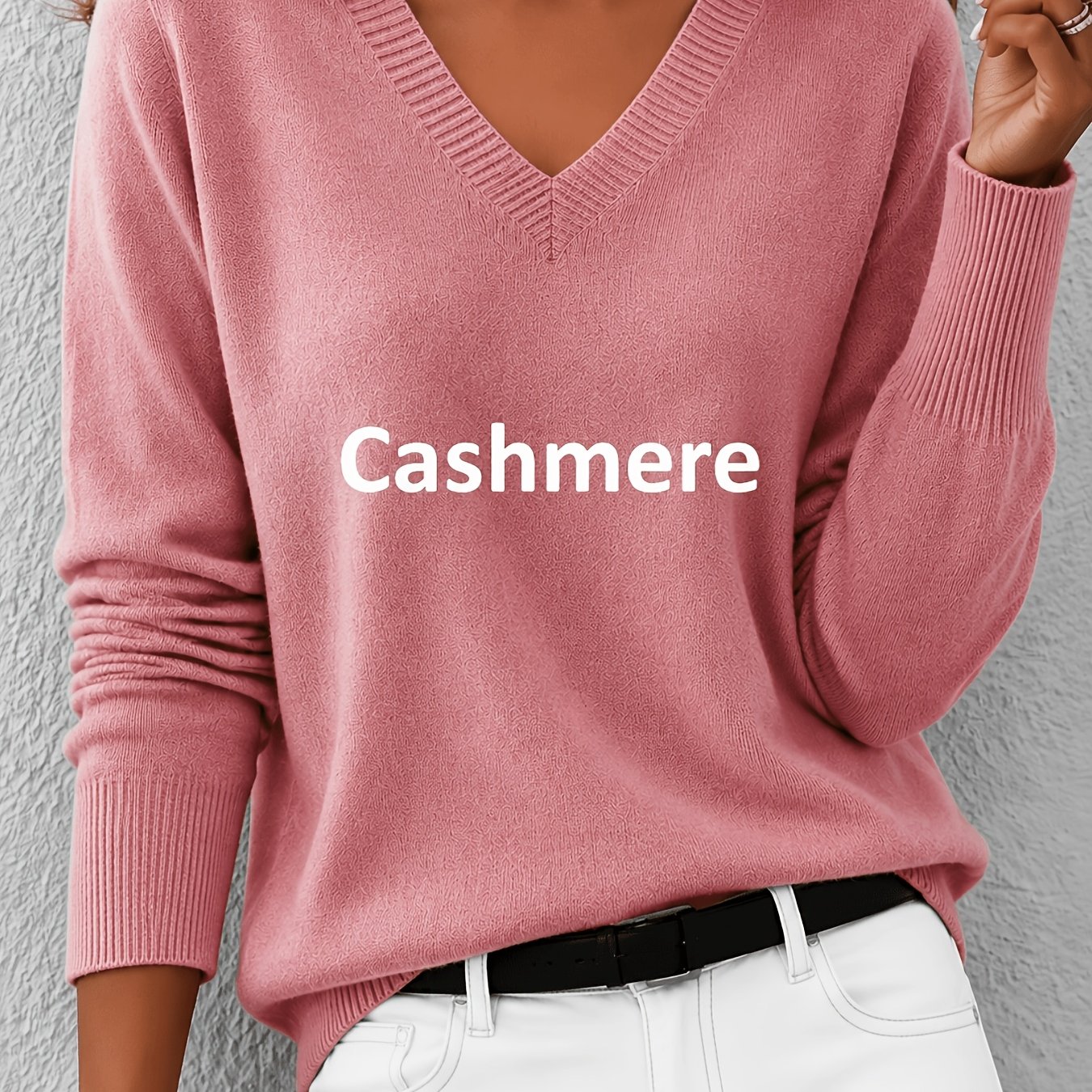 TEMU Women's Sweater, Simple Solid Color Basic Pullover, Comfortable Elegant Versatile Style For Office, Commuting, Business Casual, Travel And