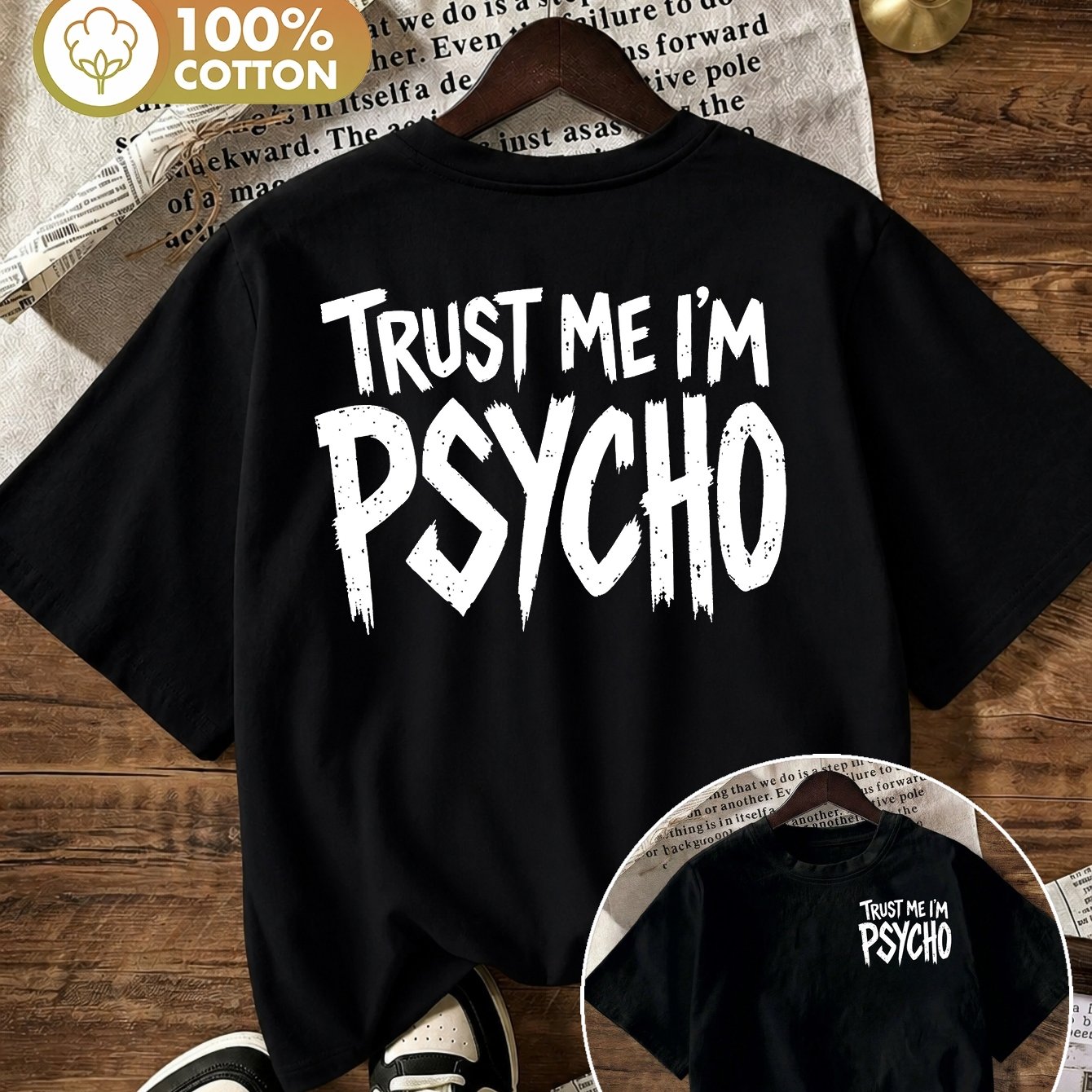 Image of Women' Black Oversized " Me" Quote Graphic Tee, Soft Humor T-shirt With Black Sarcastic Print, Trendy Summer Top For Casual Wear Dx3598bw
