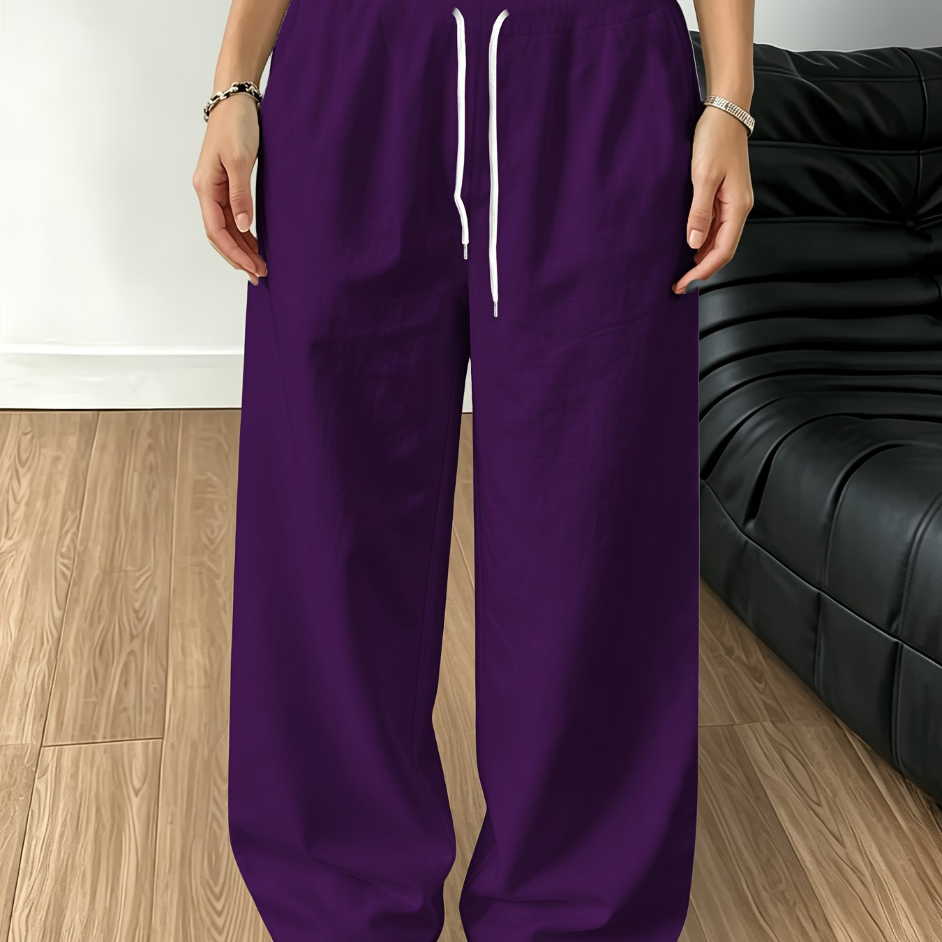 TEMU Pantalon pour femme de taille standard, vêtement d'automne, article cadeau d'automne à thème atmosphérique pour femme. Pantalon de sport pour