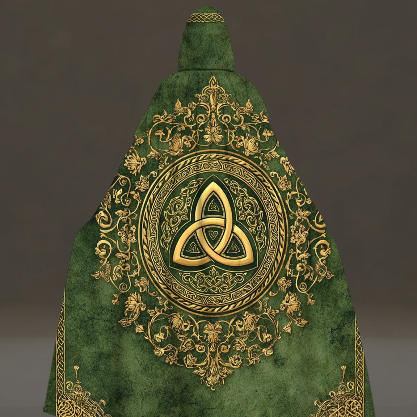 TEMU 1pc 1pcs 's Celtic Hooded Cloak Robe - Full-body Celtic Print Hooded Suitable For Cosplay, Costume Parties, Themed Events, Machine Washable