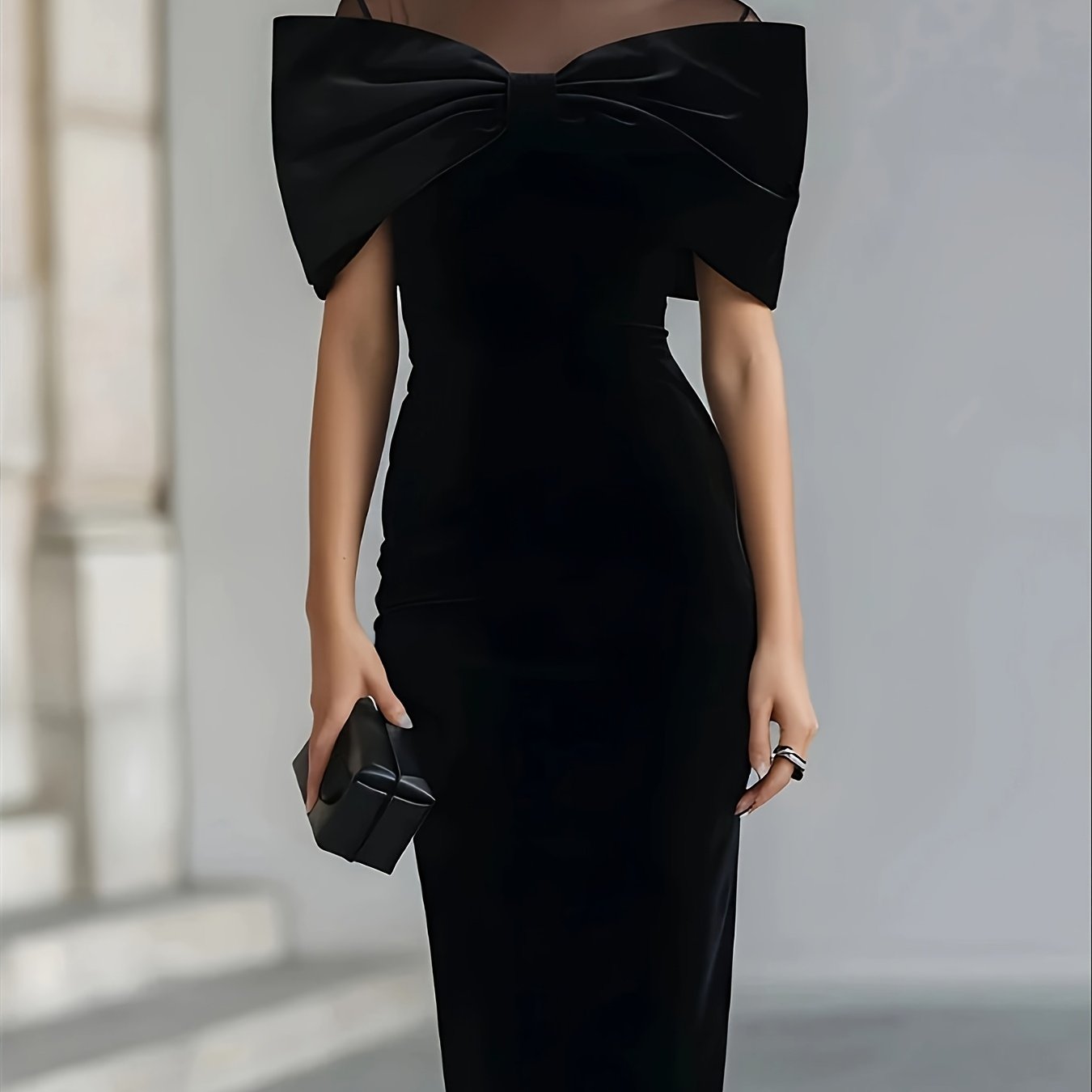 E-shop Neues Cross-Border Damenmode Elegantes Damen- und Mesh-Nähkleid Elastisches Bandagenkleid VIP Toast Party Elegantes Abendkleid